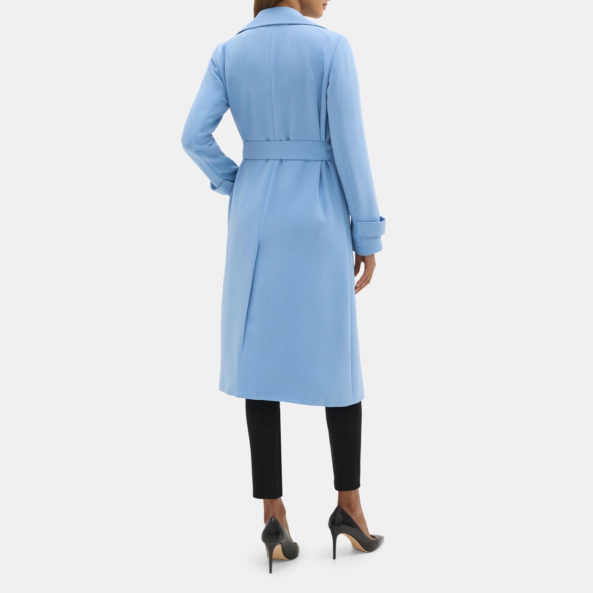 Crepe Relaxed Trench Coat | Theory Outlet