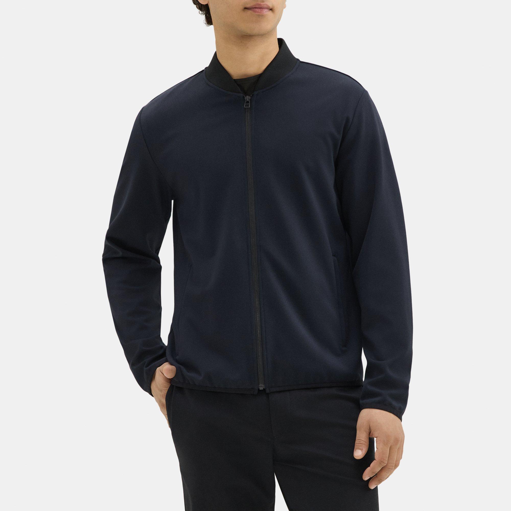 띠어리 Theory Bomber Jacket in Stretch Jersey,BLACK