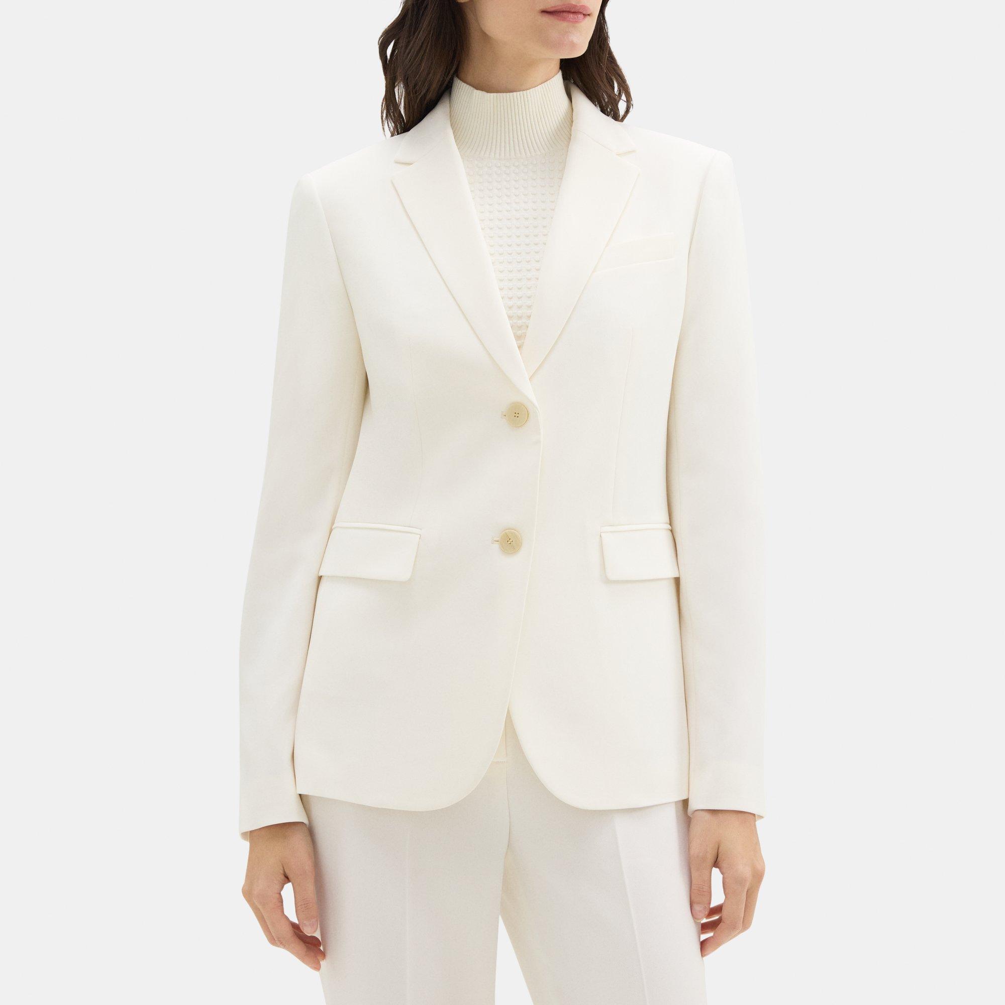 띠어리 Theory Classic Blazer in Crepe,IVORY