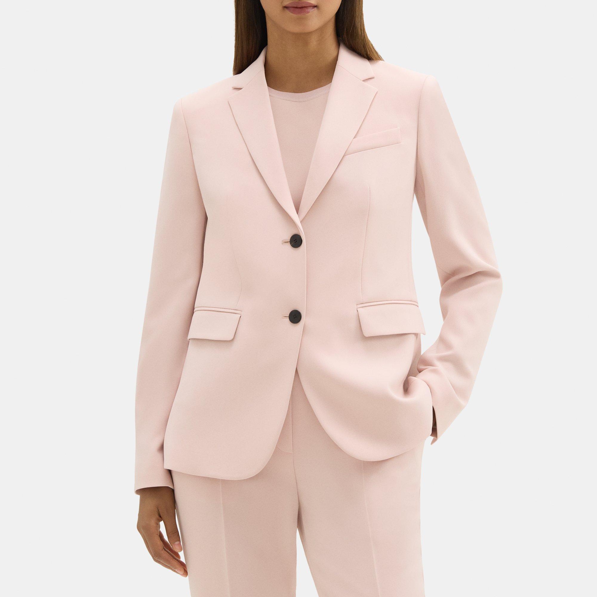 띠어리 Theory Classic Blazer in Crepe,PINK SALT