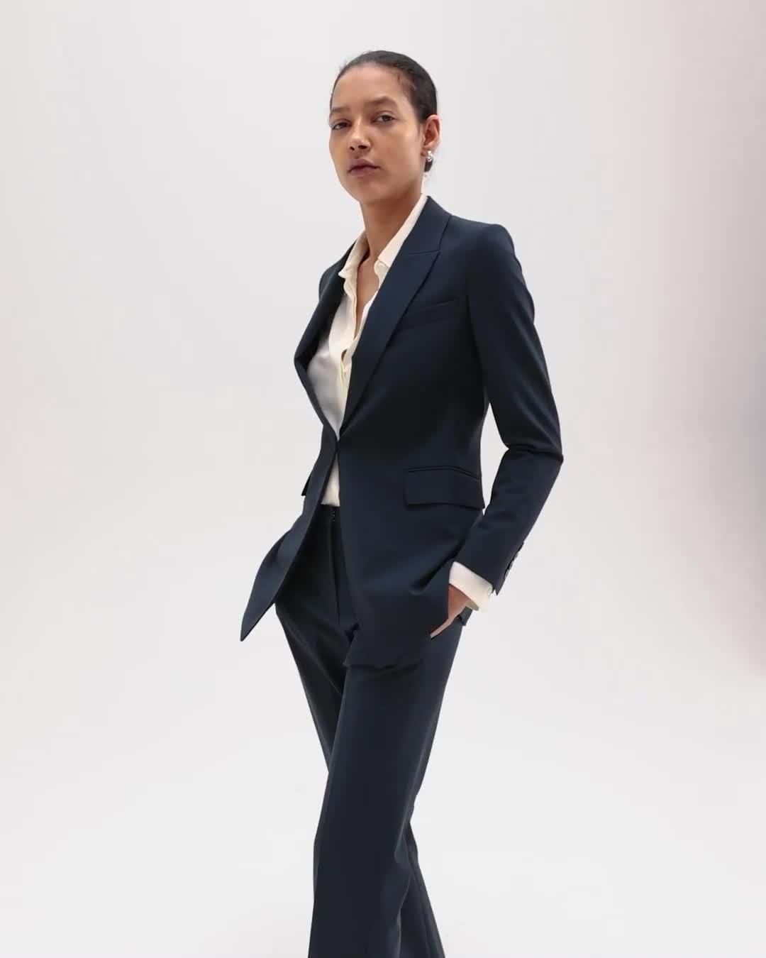 Blue Good Wool Etiennette Blazer | Theory