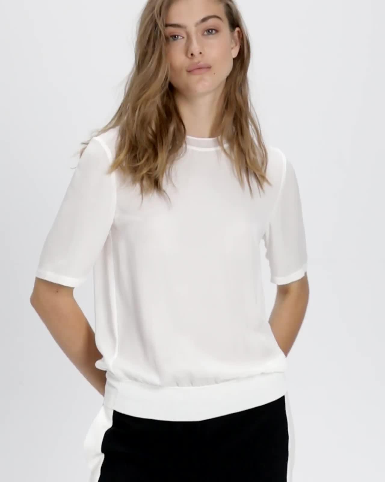 Theory Official Site | Silk Combo Tee