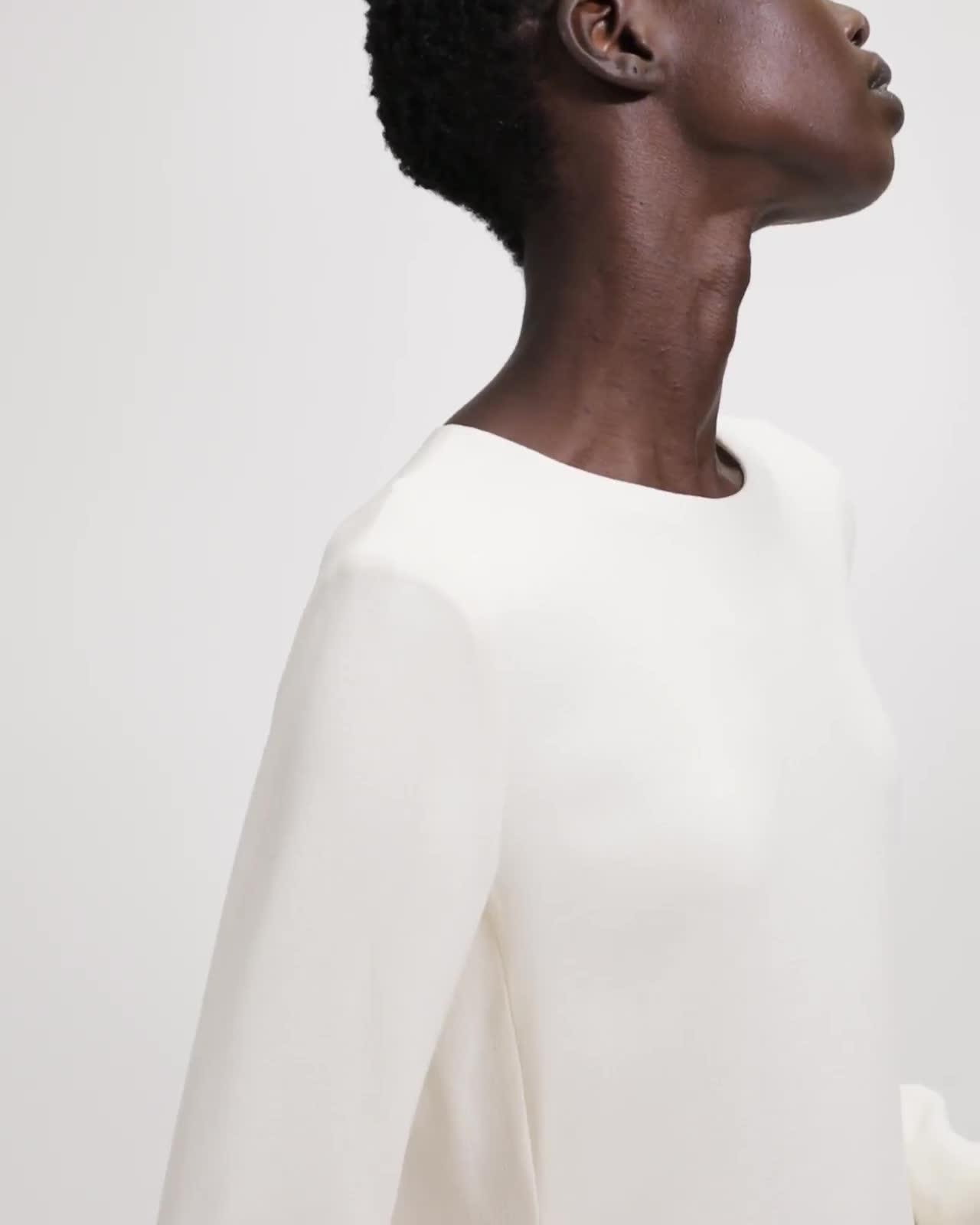 Textured Cady A-Line Dress