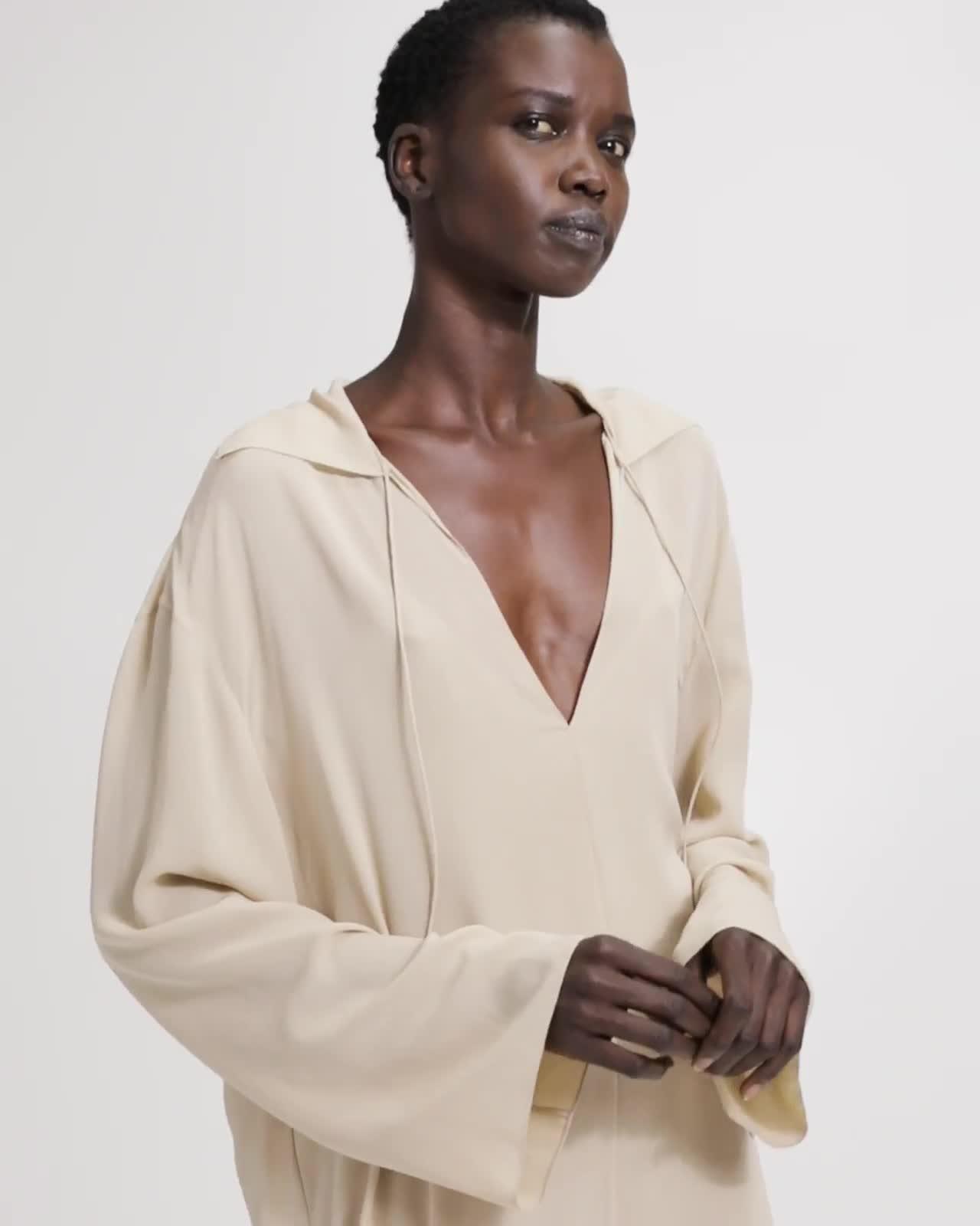 Silk Crepe Sailor Caftan
