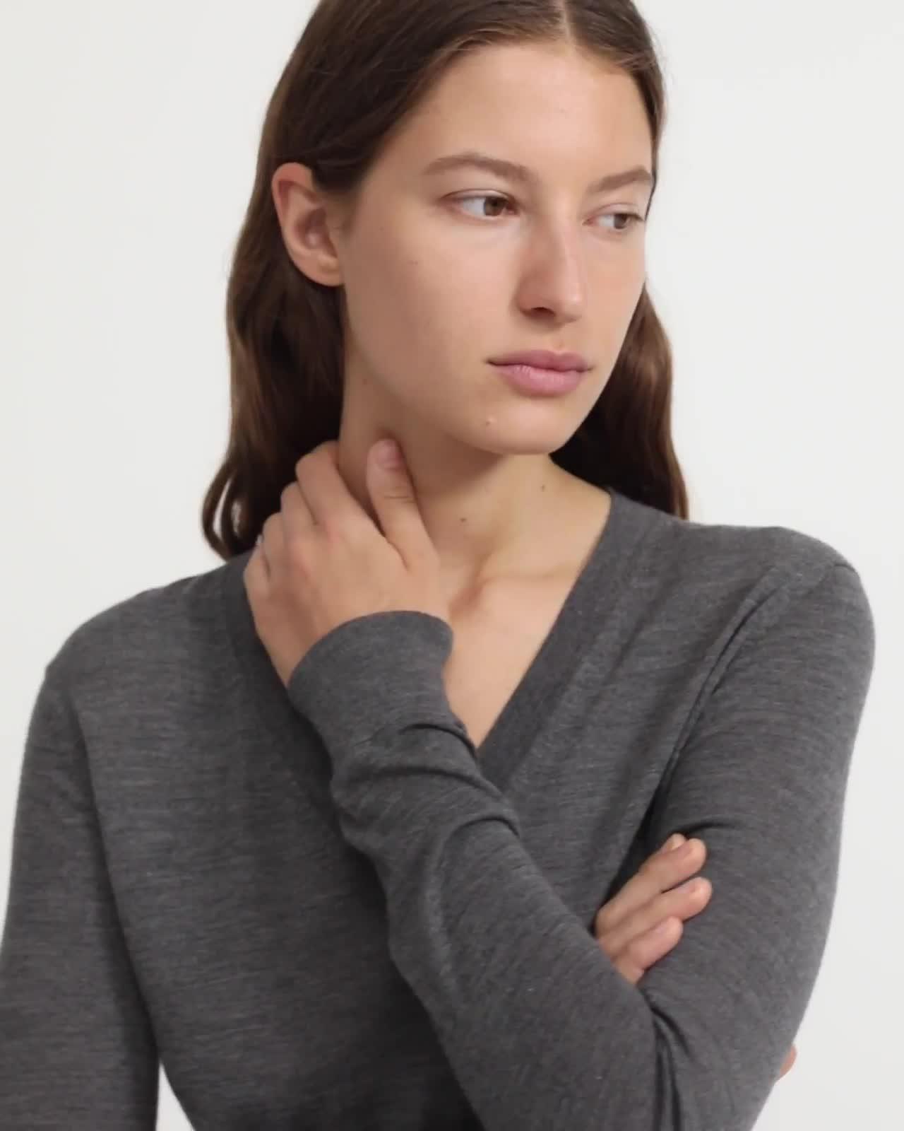 Regal Wool V-Neck Sweater | Theory