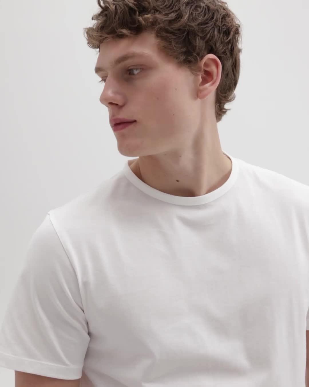Theory｜ (PRECISE TEE IN LUXE COTTON JERSEY (J0194523 A0 White Luxe Cotton Jersey Precise Tee | Theory