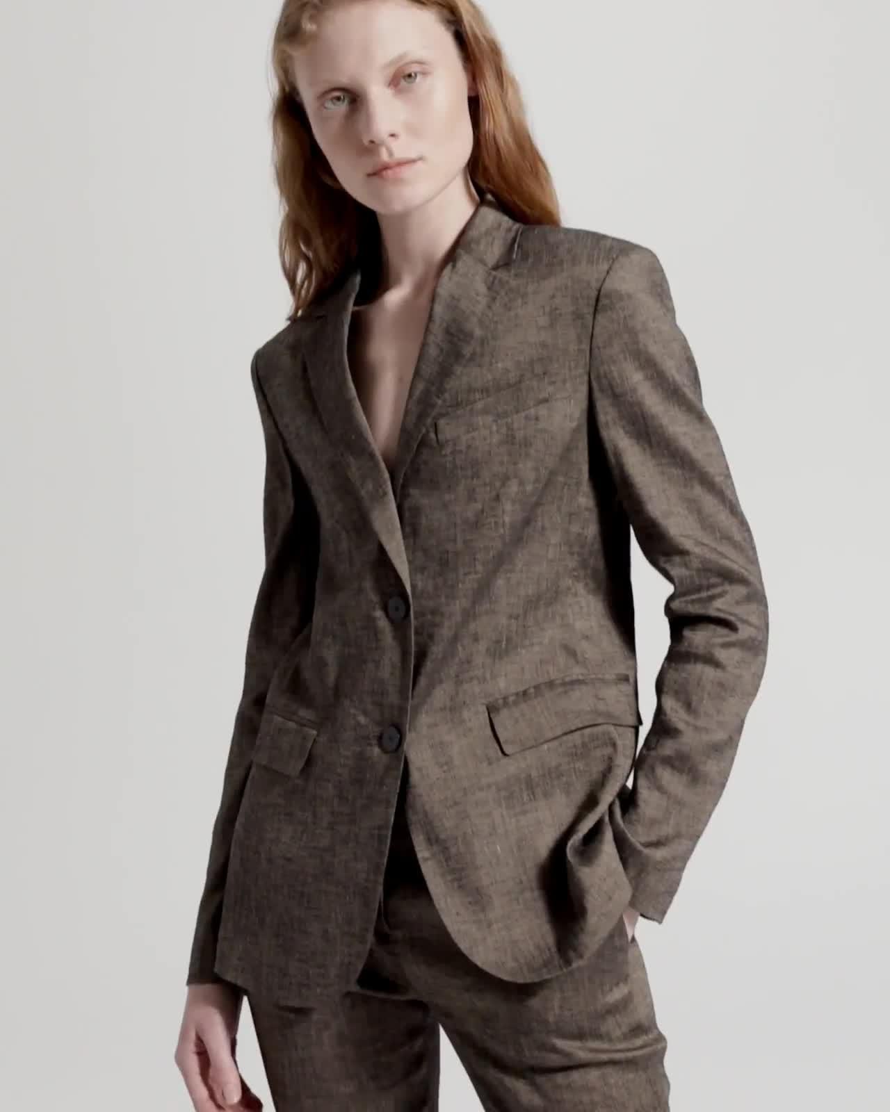 Theory Official Site | Classic Blazer in Textured Linen