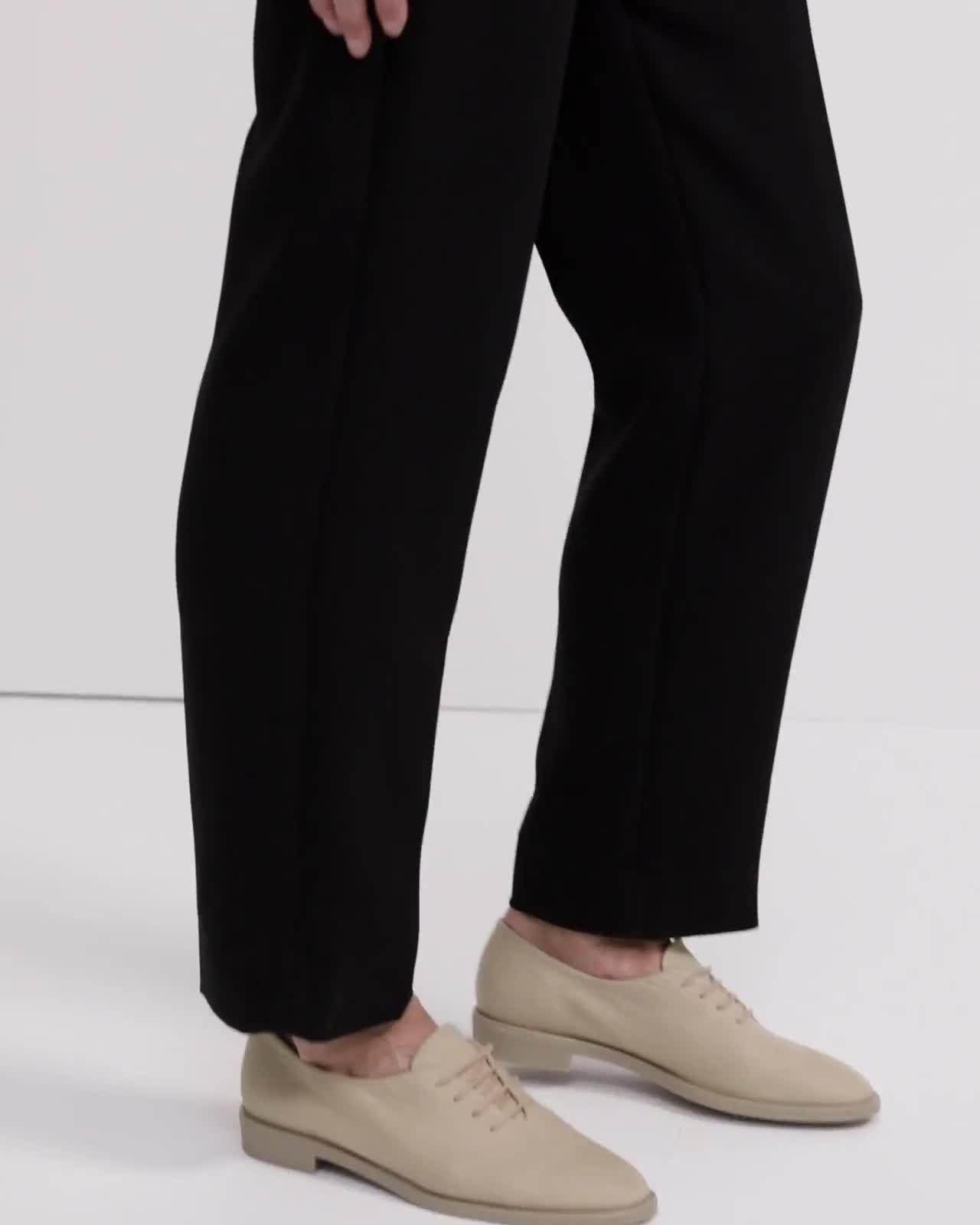 Shirred Jumpsuit in Classic Crepe