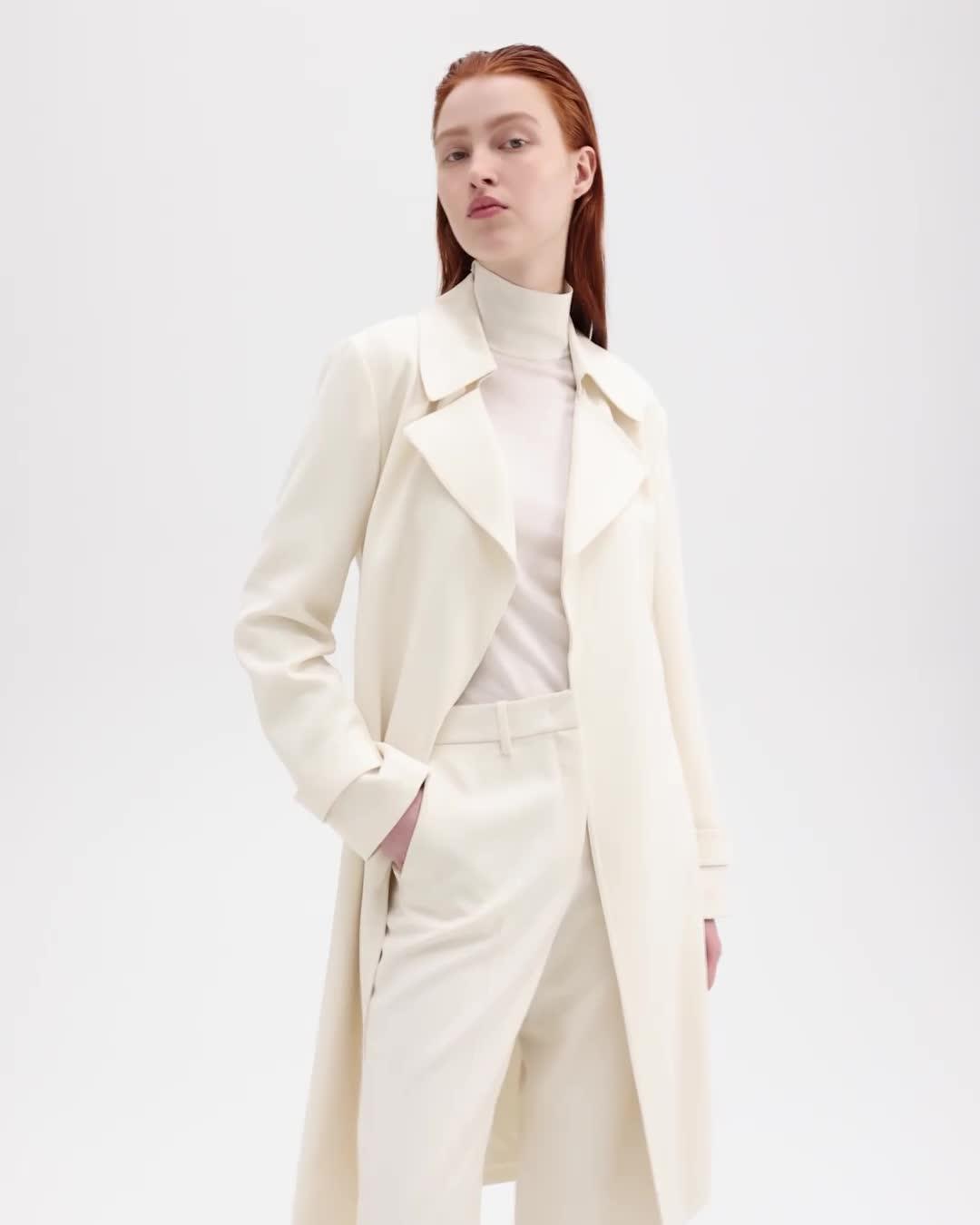 Long white trench hot sale coat womens