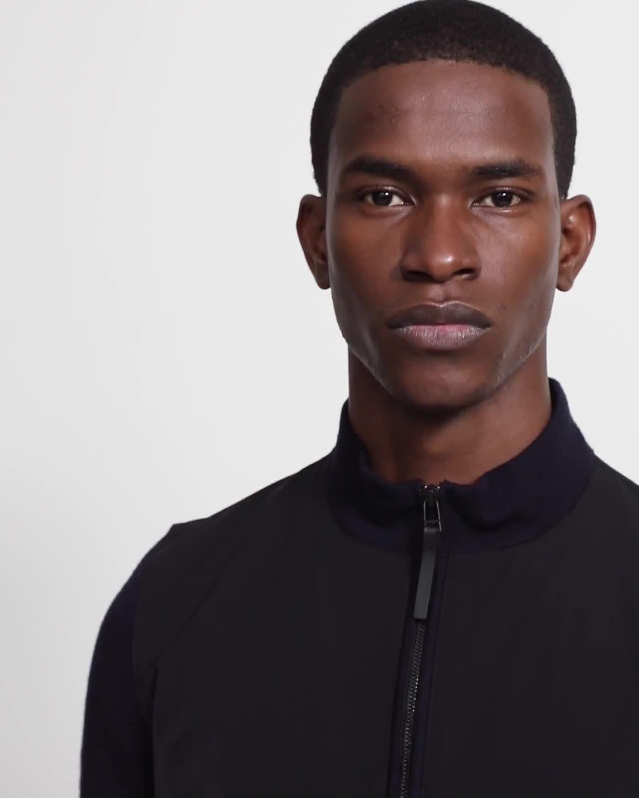 Theory Official Site | Merino Wool Combo Knit Zip-Up