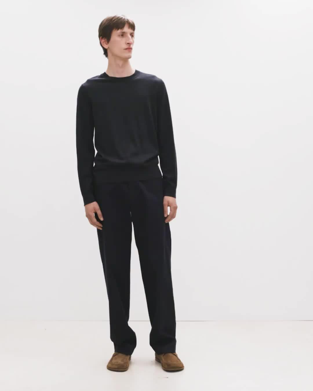 Crewneck Sweater in Regal Wool | Men's Sweater | Theory
