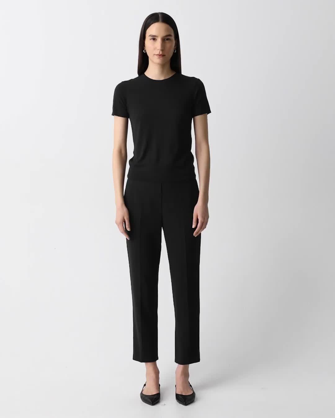 Treeca Pull-On Trousers in Admiral Crepe