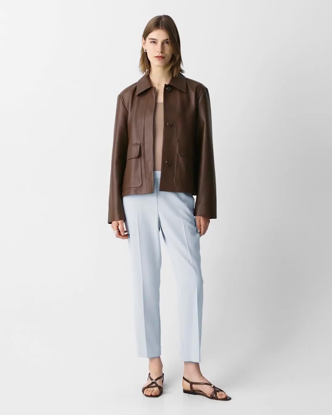 Treeca Pull-On Trousers in Admiral Crepe