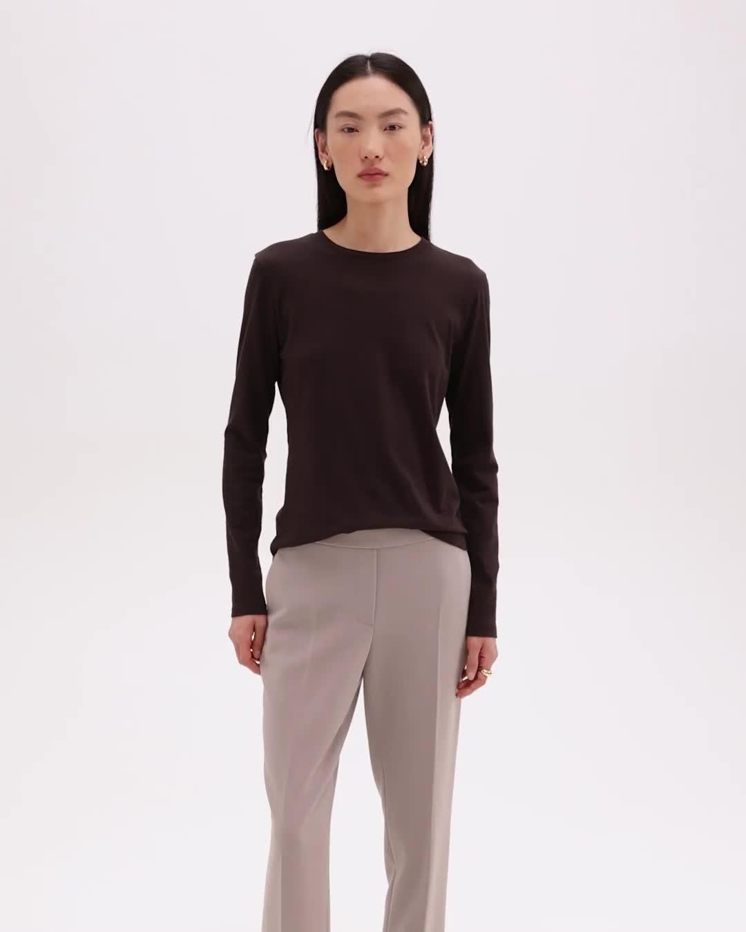 Treeca Pull-On Trousers in Admiral Crepe