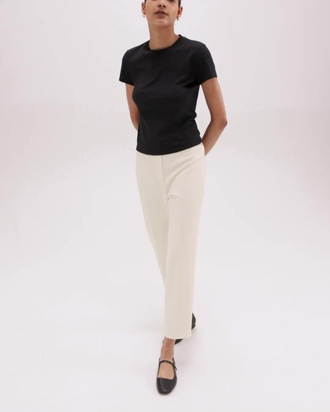 Treeca Pull-On Trousers in Admiral Crepe