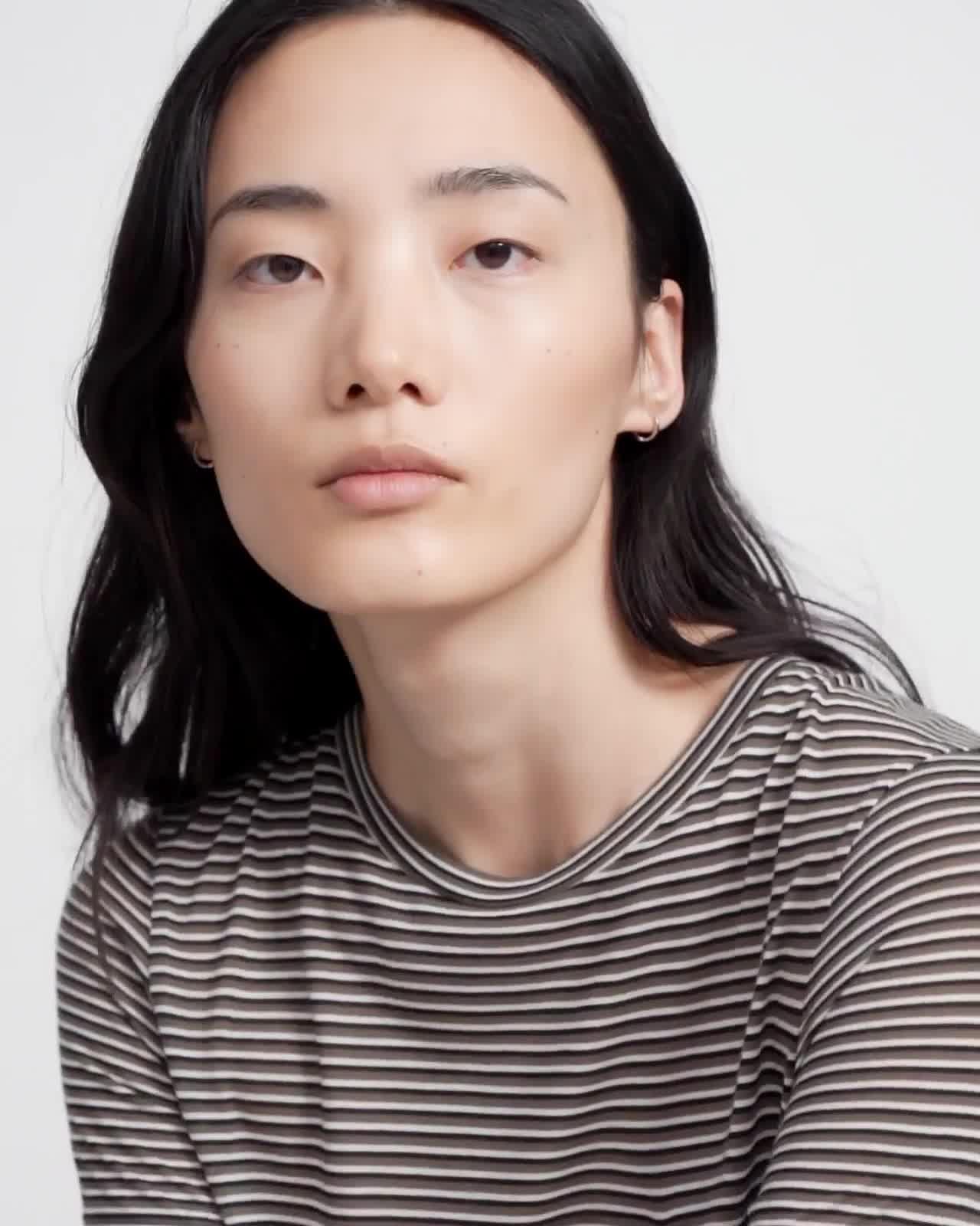 Easy Pocket Tee in Striped Jersey