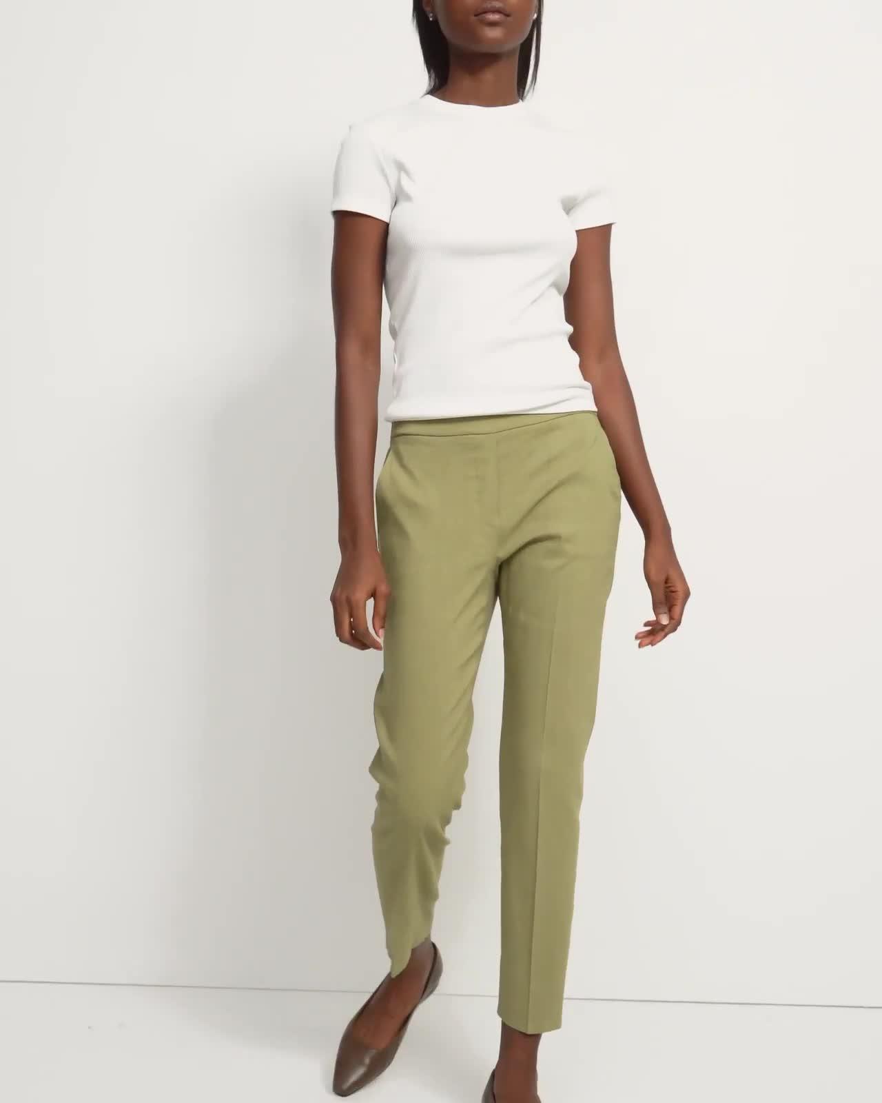 Pantalon Treeca à taille élastique en Good Linen