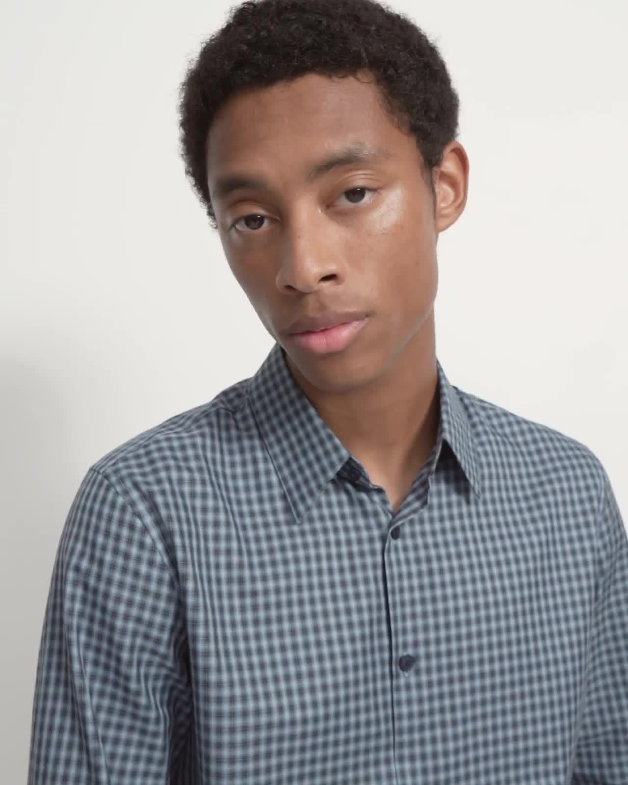 Standard-Fit Shirt in Check Cotton