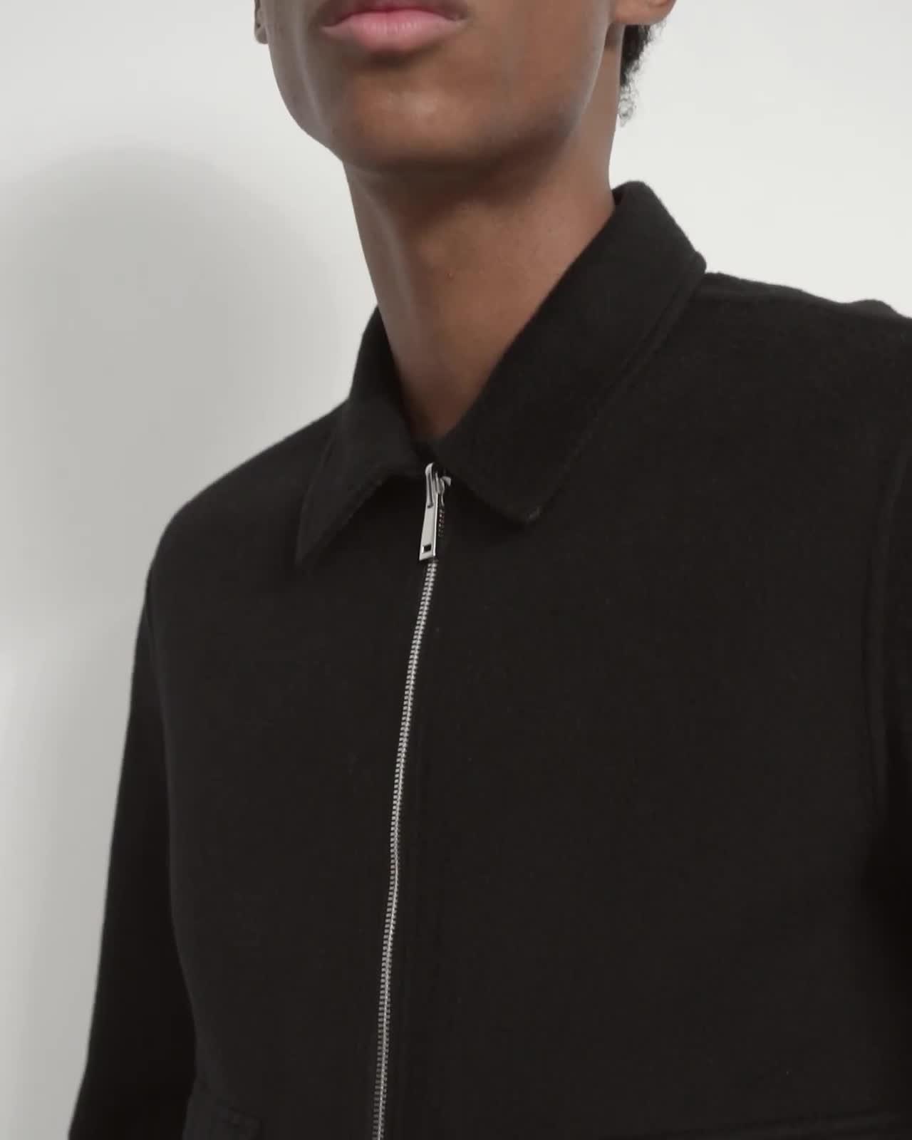 Reversible Bomber Jacket in Double-Face Cashmere