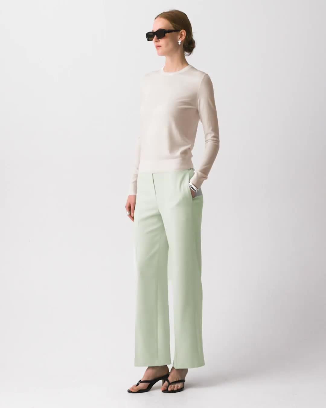 Wide-Leg Pull-On Pant in Admiral Crepe
