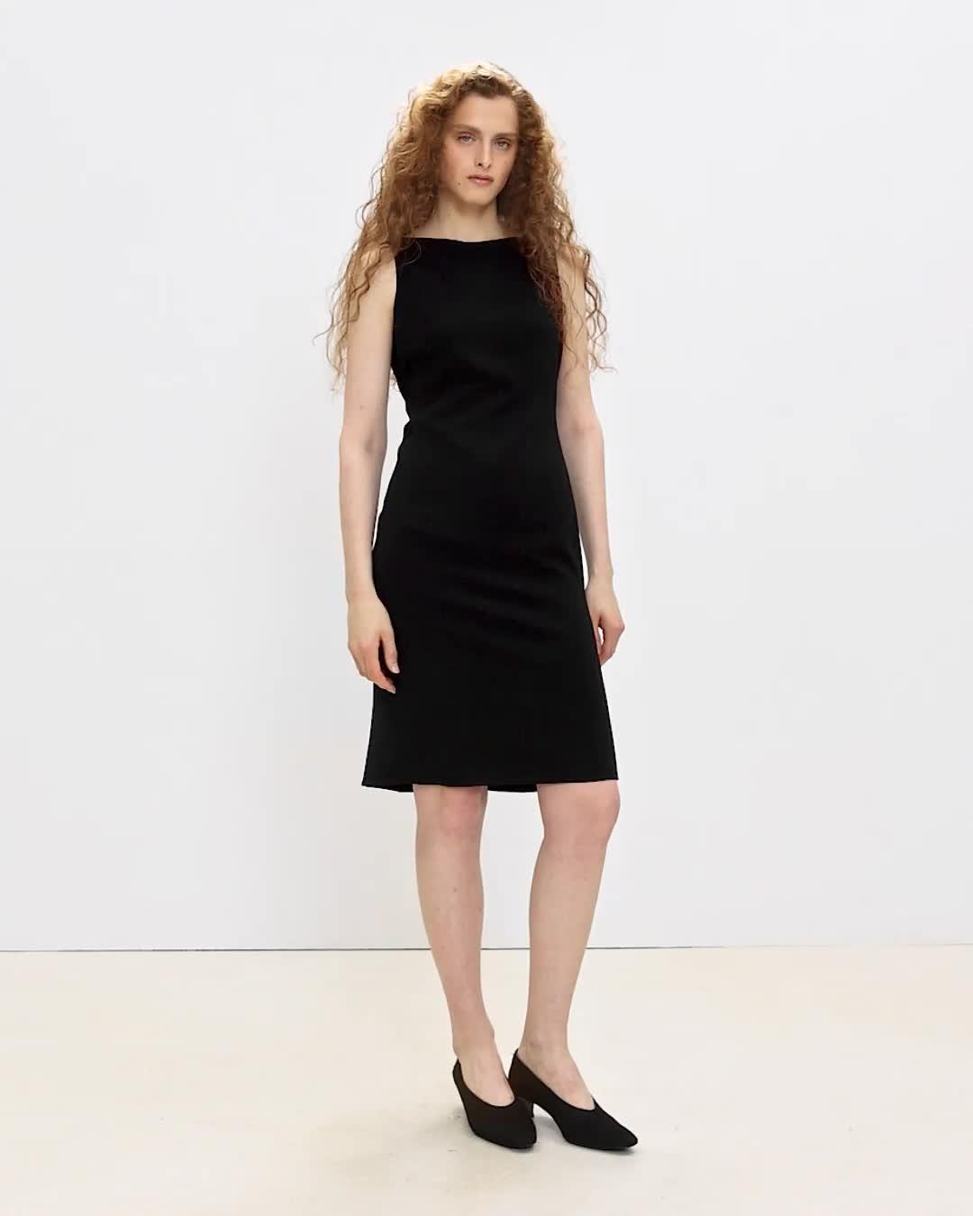 Flared Dress in Admiral Crepe | Women's Elegant Work Dress | Theory