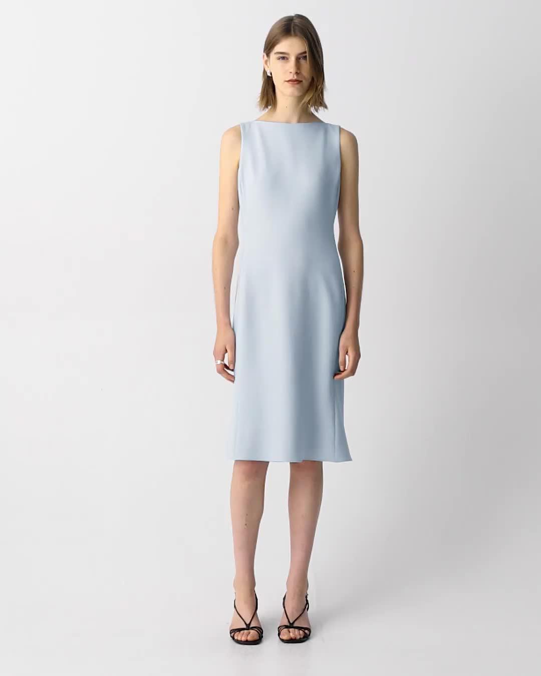✨極美品✨Theory Admiral Crepe Mermaid DR 2 M White Admiral Crepe Shift Dress | Theory