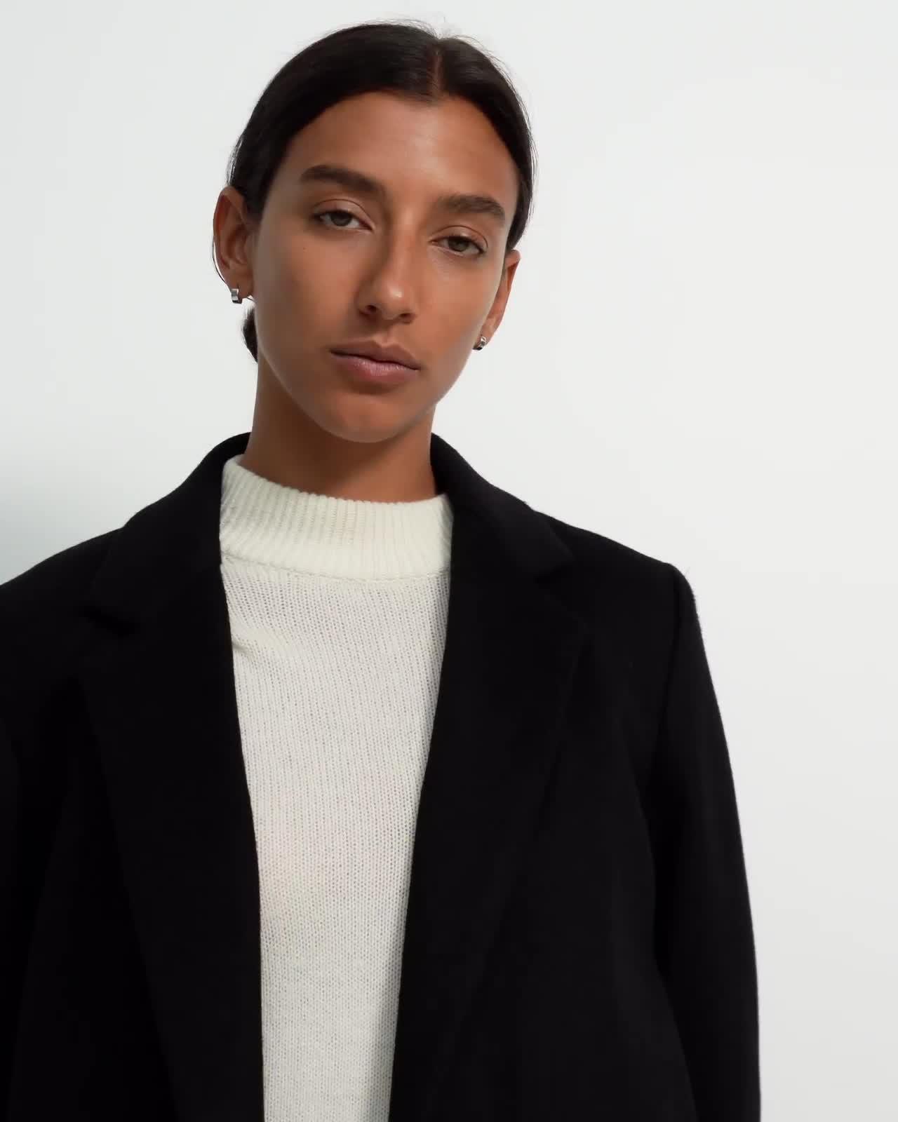 Long Double Breasted Coat in Cashmere