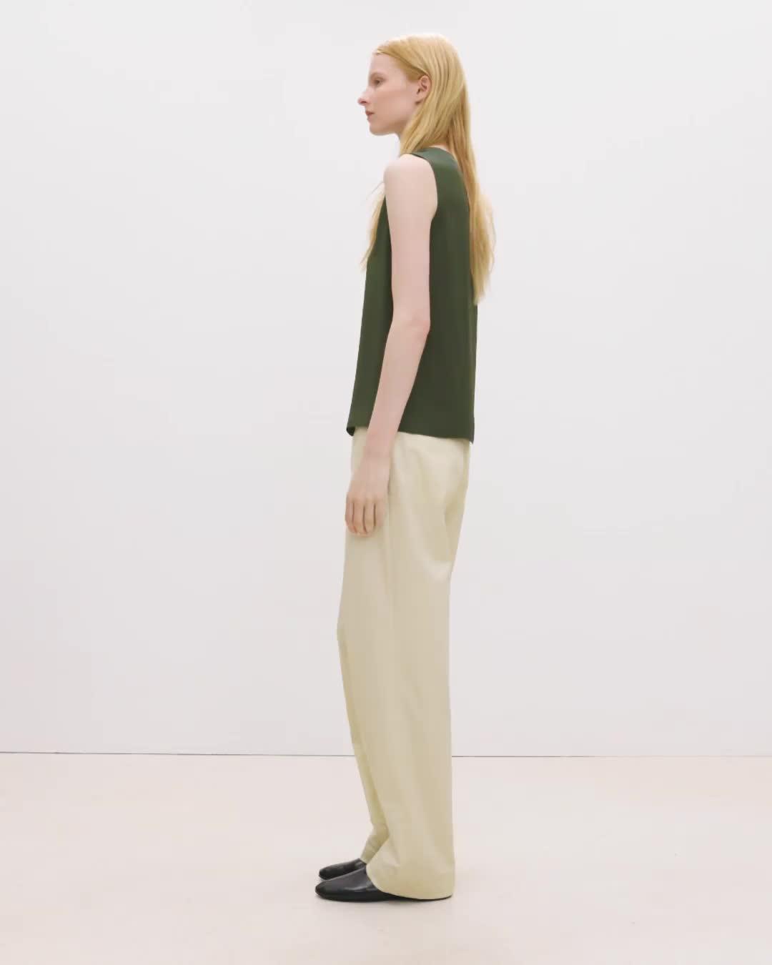 Shell Top in Silk Georgette