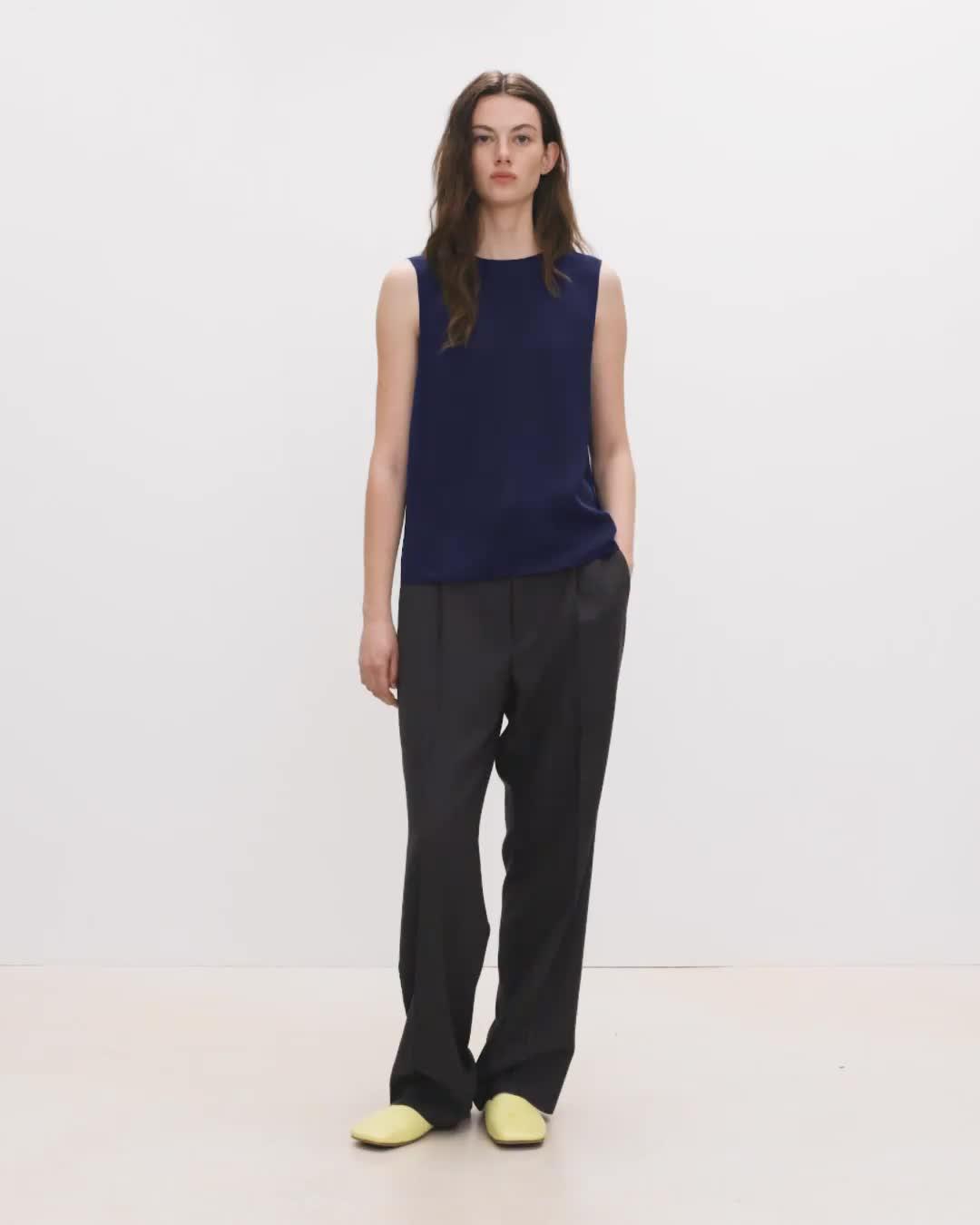 Shell Top in Silk Georgette