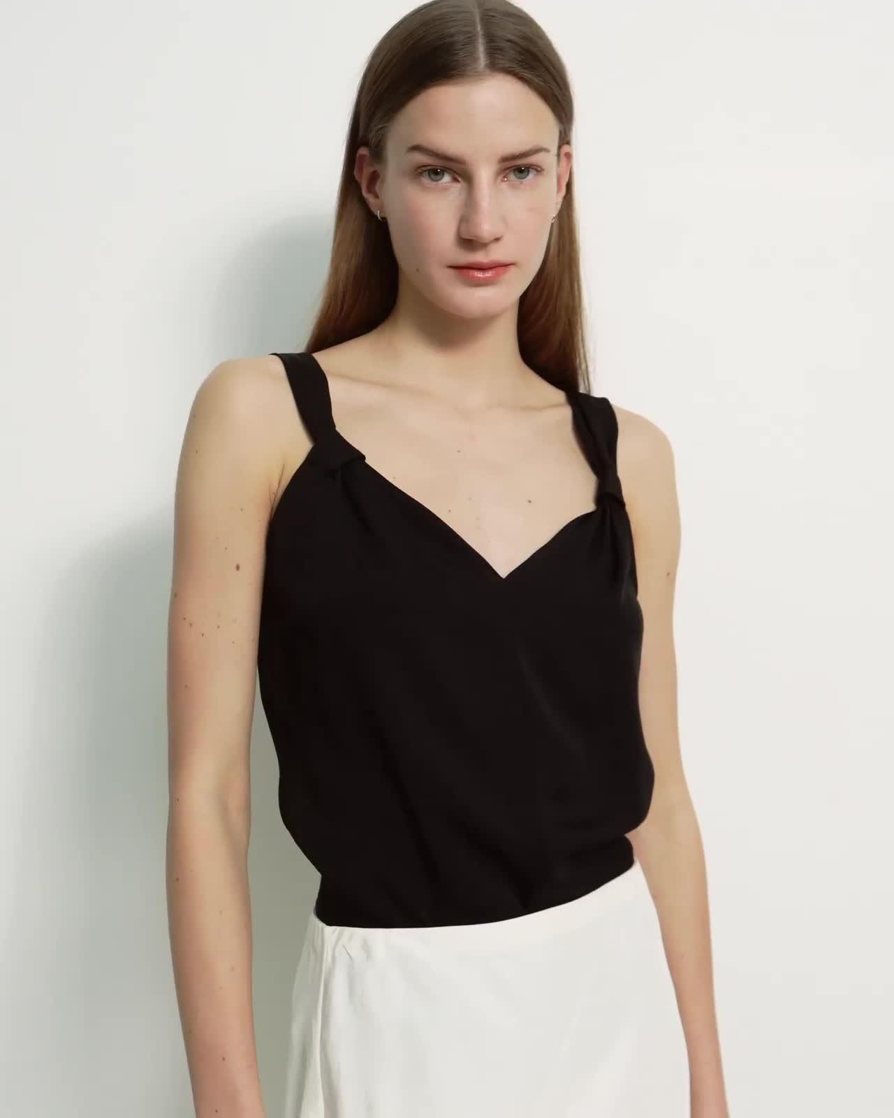 Midi Slip Skirt in Washed Twill