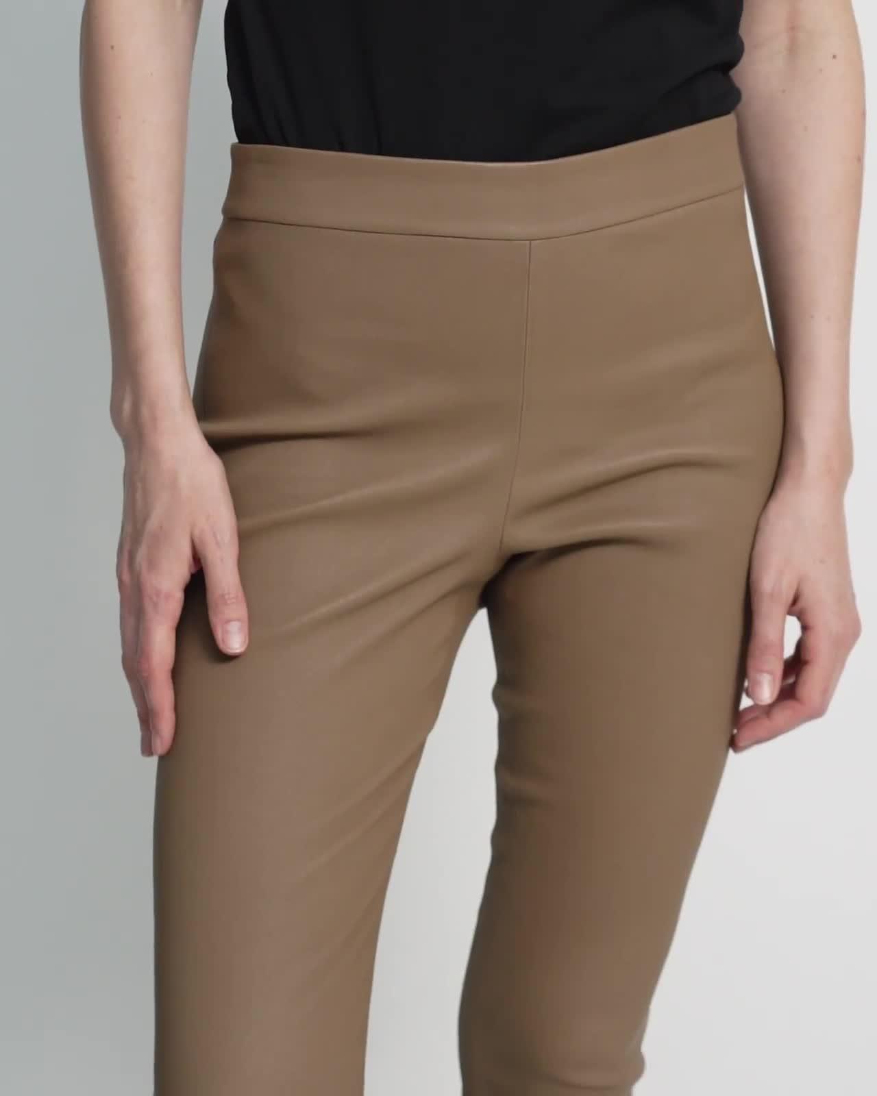 Slim Kick Pant in Leather