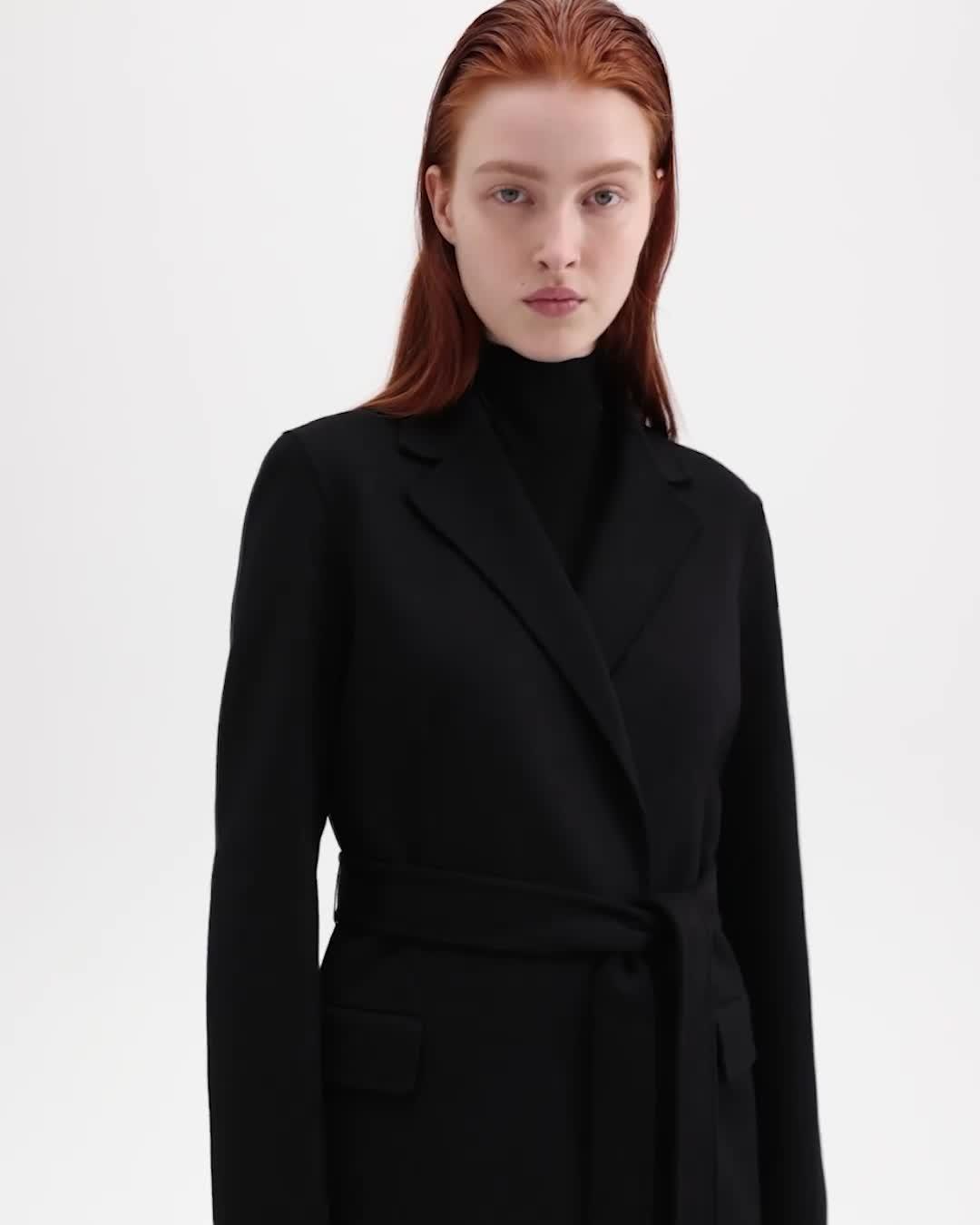 Wrap Coat in Double-Face Wool-Cashmere