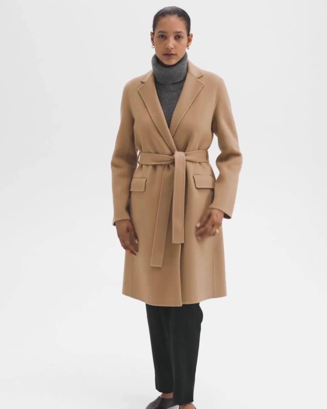 Wrap Coat in Double-Face Wool-Cashmere
