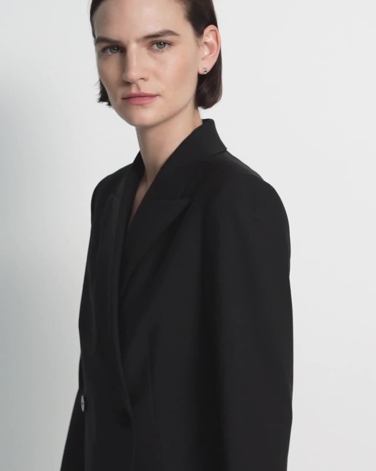 Double-Breasted Blazer Dress in Good Wool