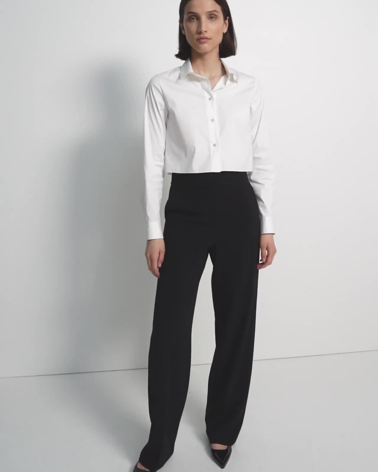 Good Cotton Cropped Shirt | Theory