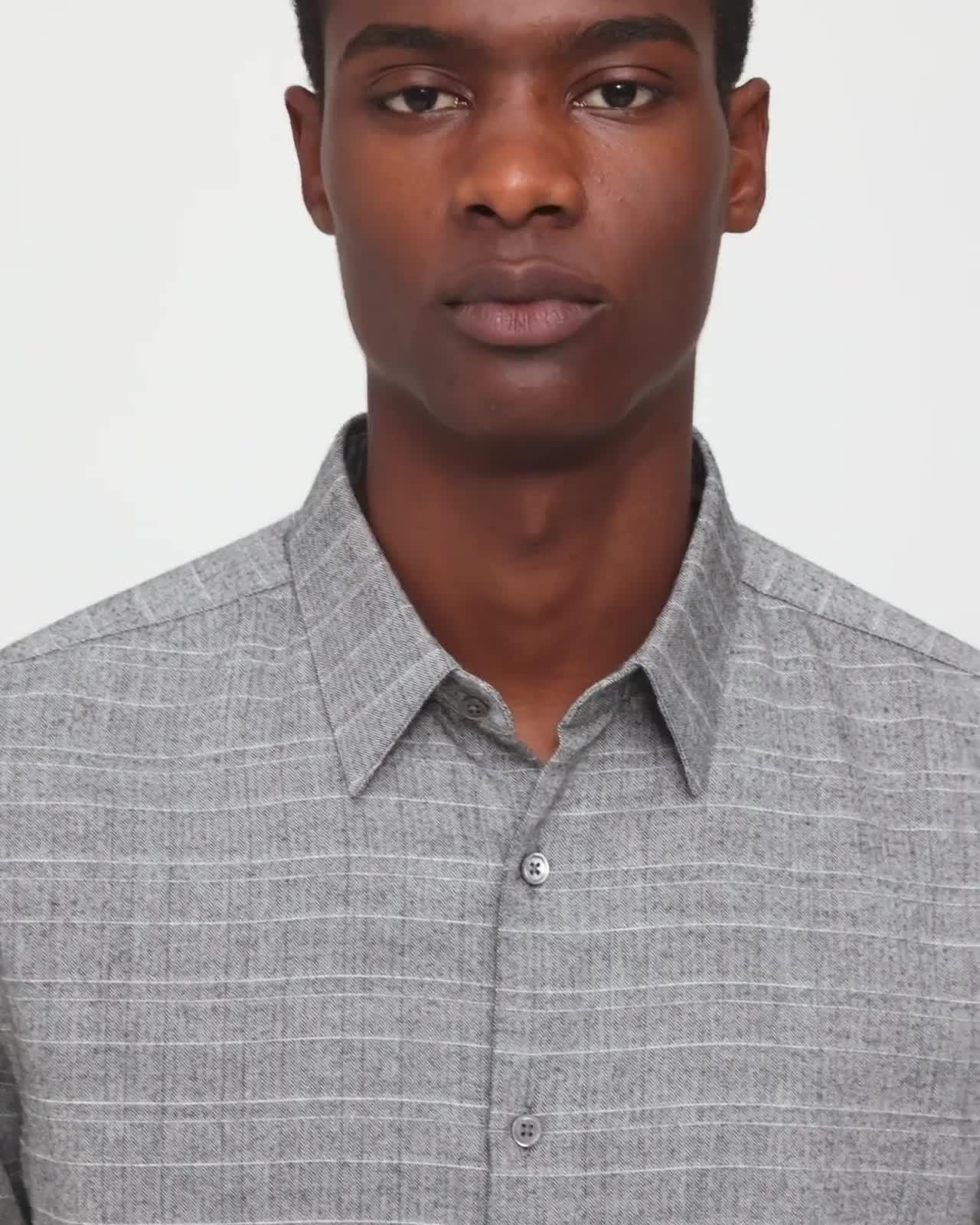 Irving Shirt in Grid Cotton