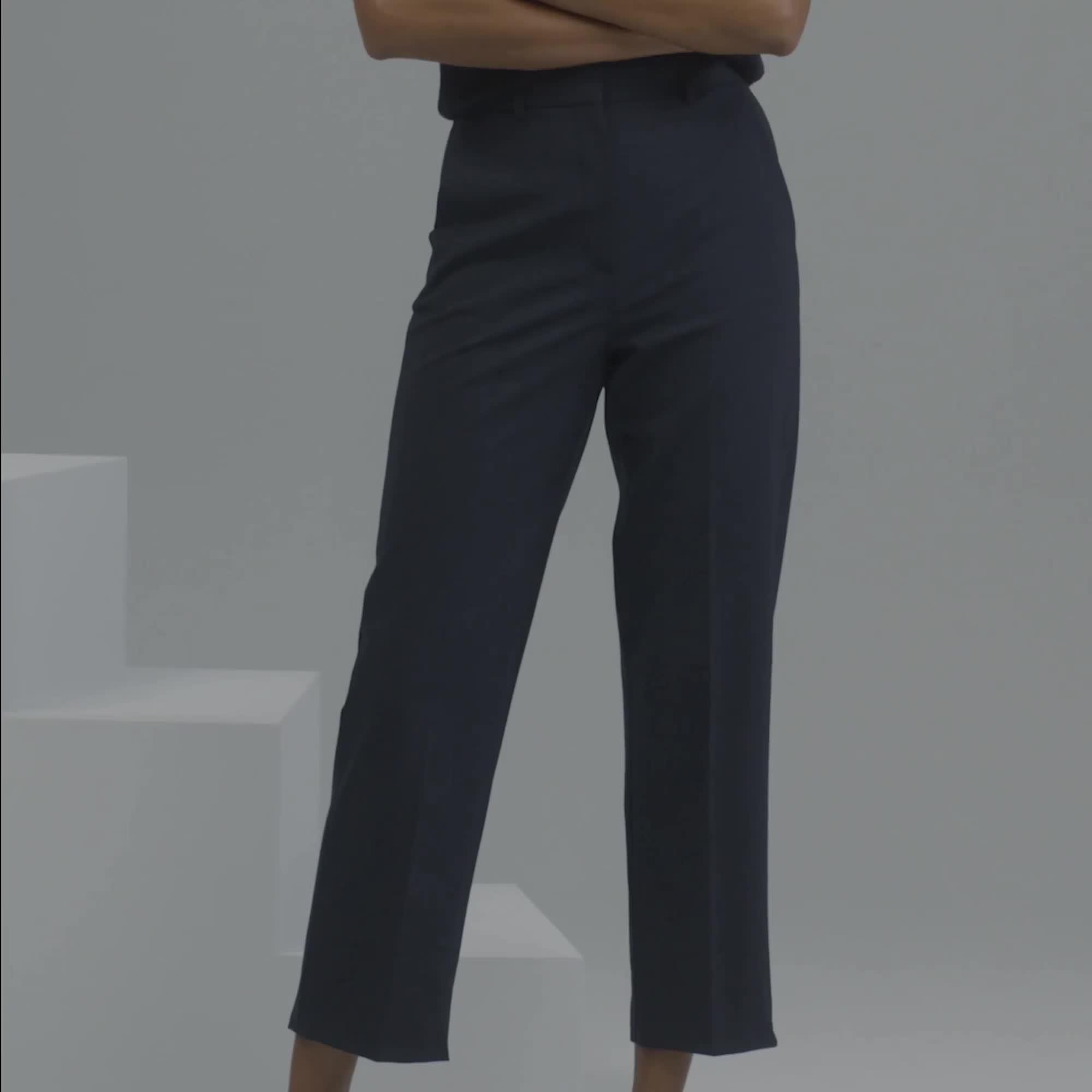 Good Wool High-Waist Straight-Leg Pant