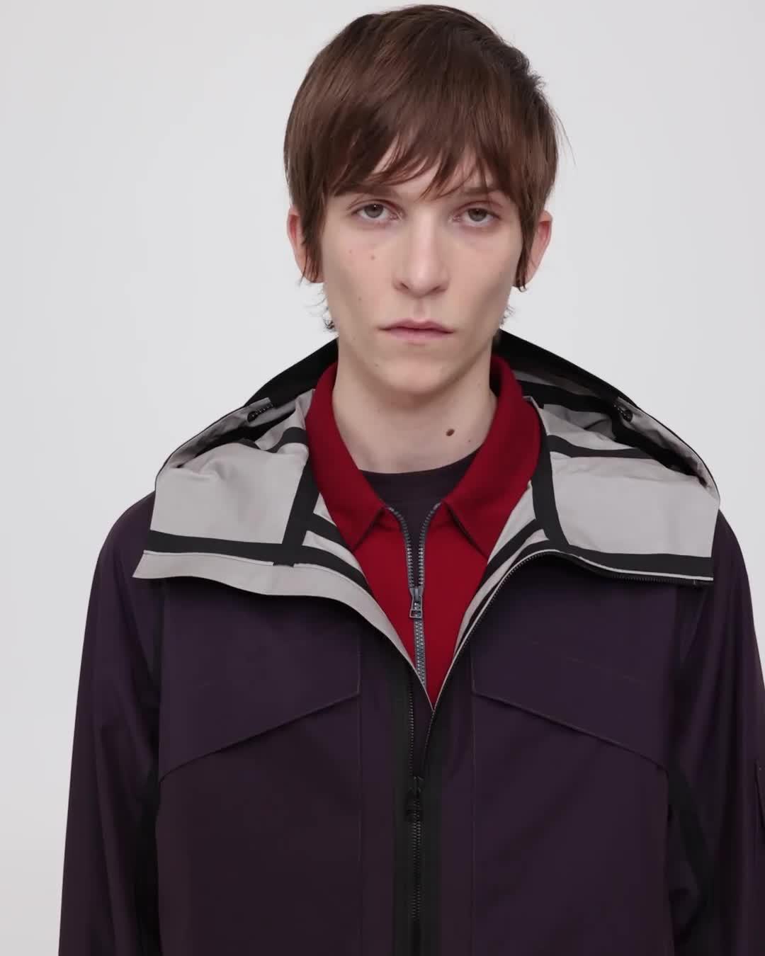 Prada professional outlet technical fabric jacket