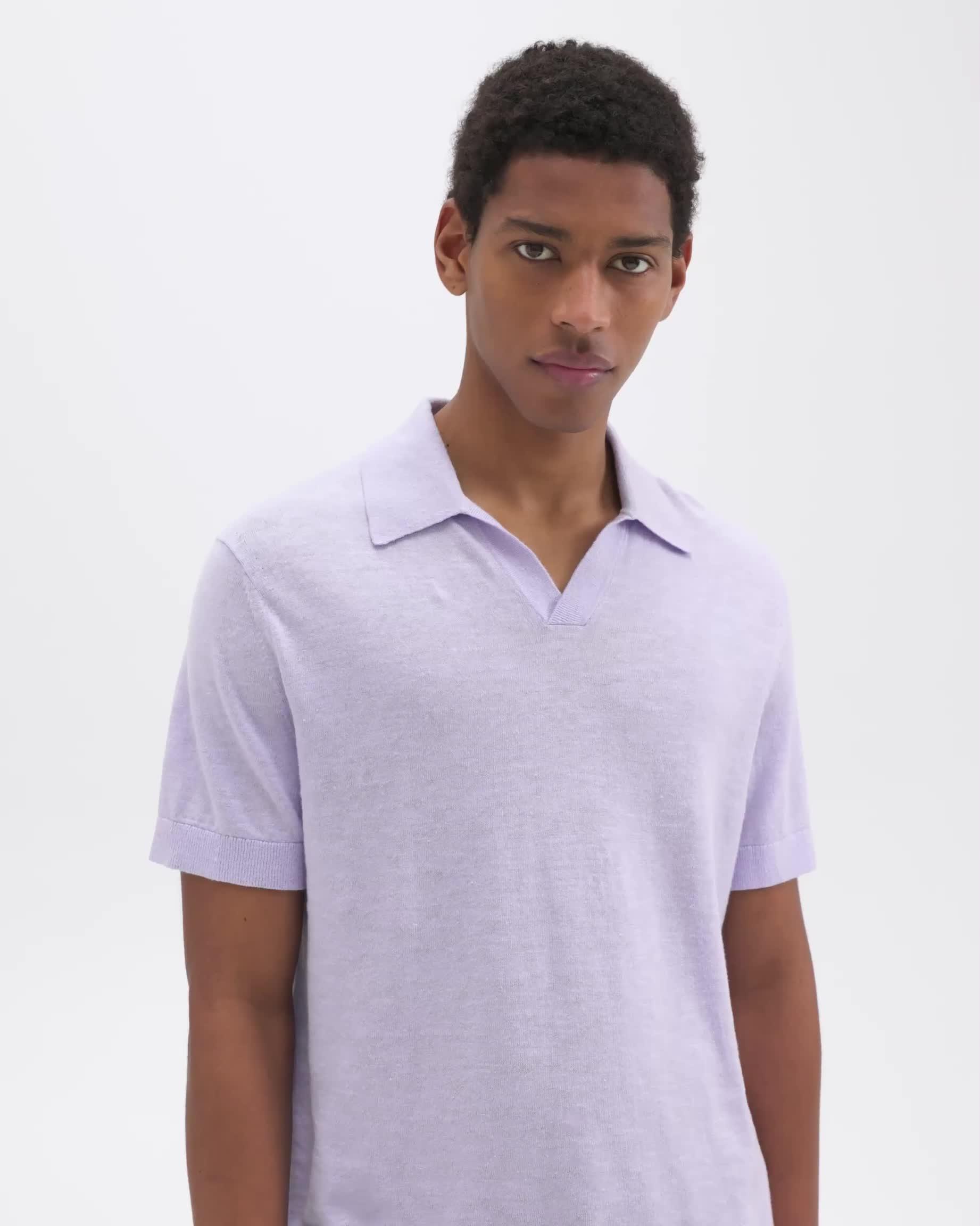 Brenan Polo Shirt in Cotton-Linen