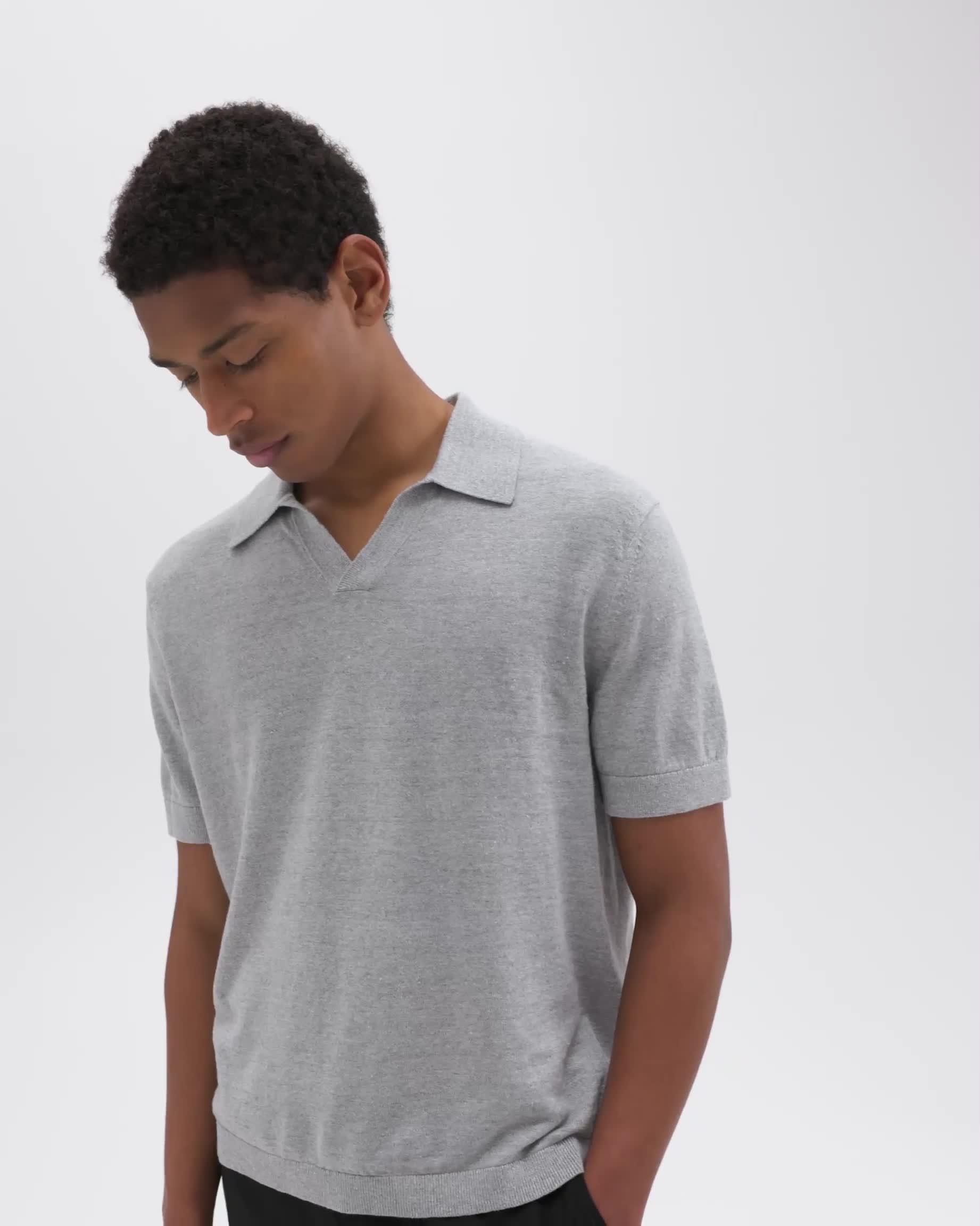 Brenan Polo Shirt in Cotton-Linen