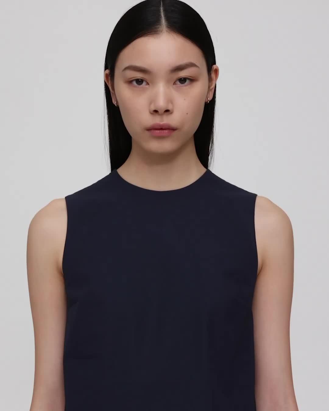 Layered Shift Dress in Cotton