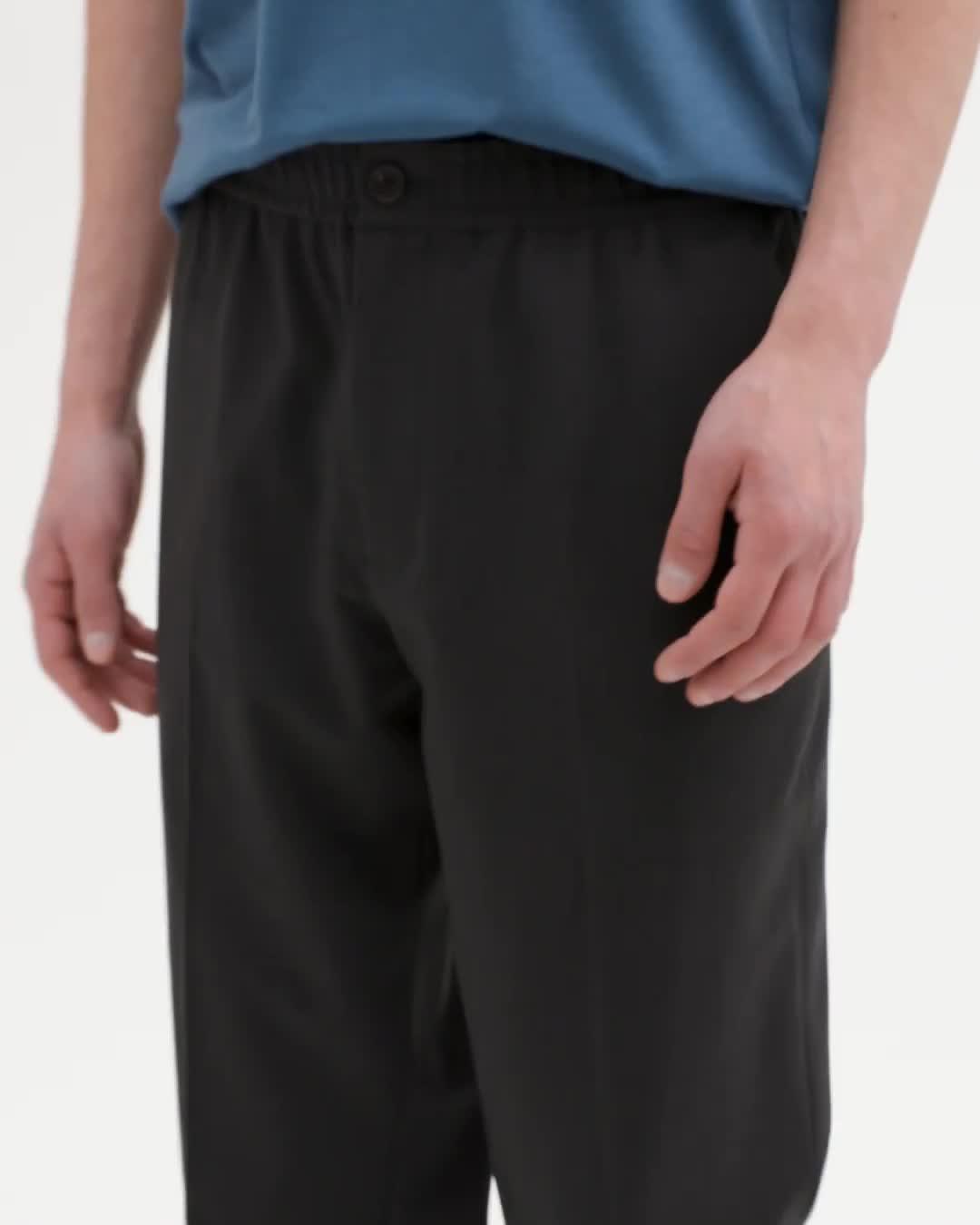 Larin Drawstring Pant in Stretch Wool