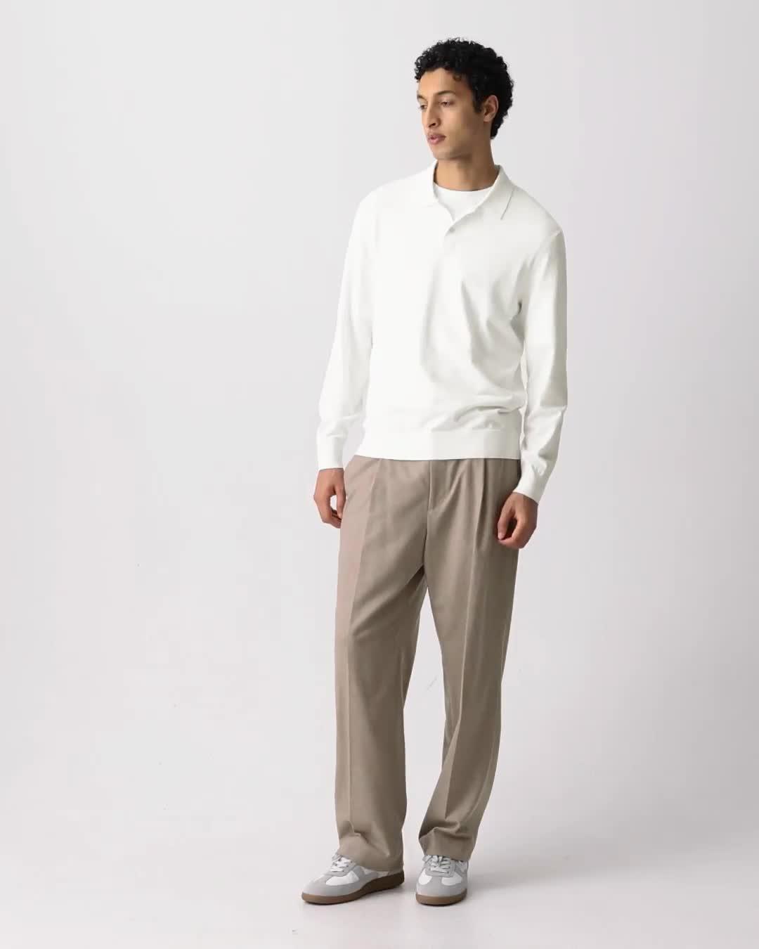 トップス 25ss Theory Light Bilen FZ Mockneck Light Bilen Goris Polo Shirt | Theory