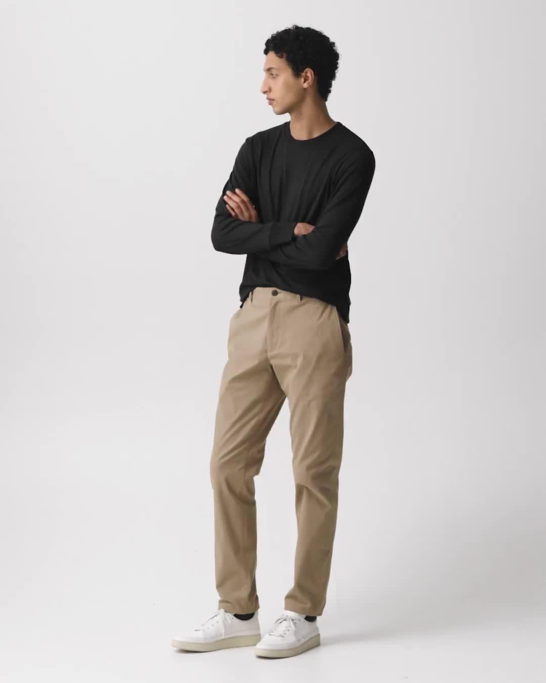 Essential Long-Sleeve Tee in Anemone Modal Jersey in Black | Men's
