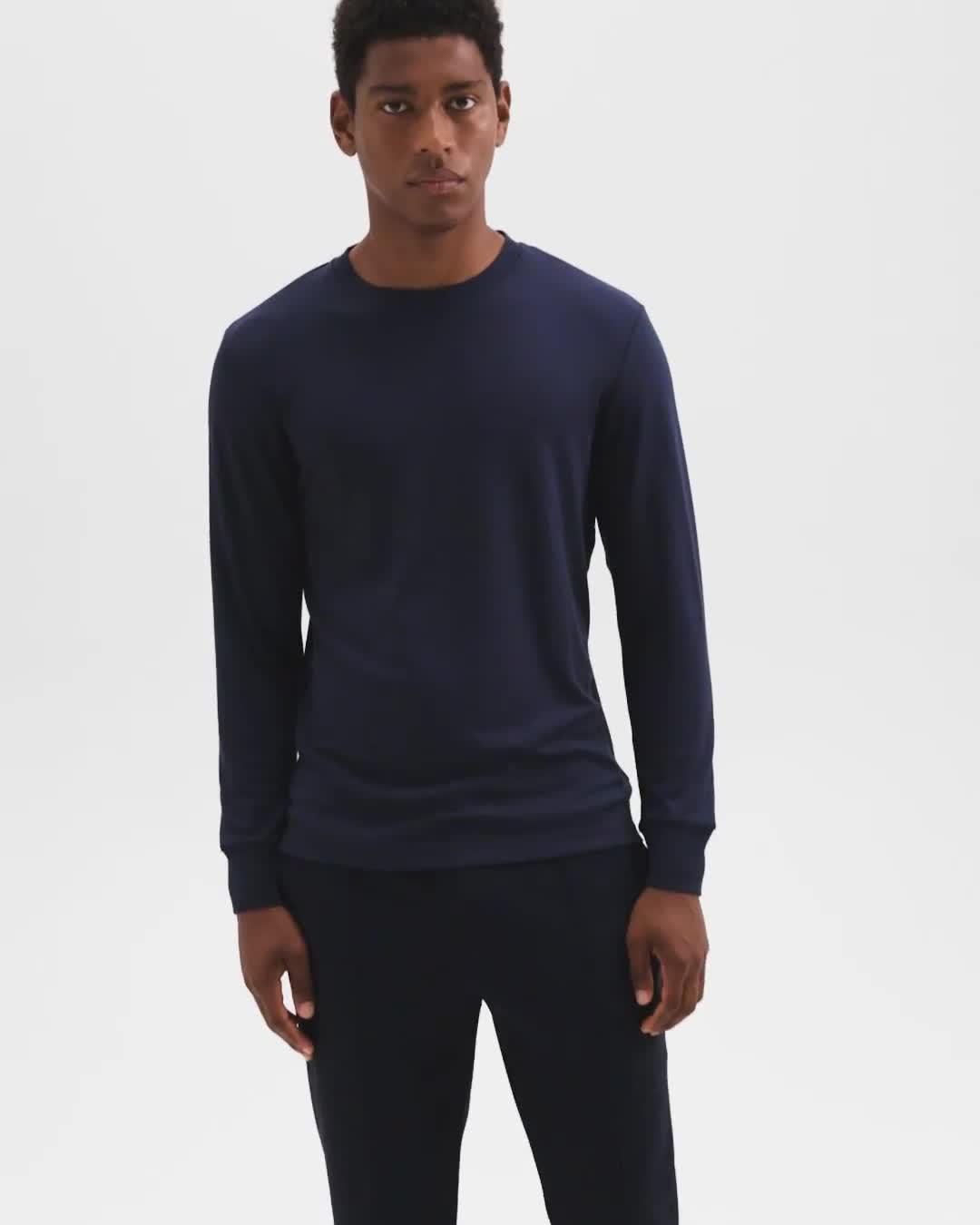 Essential Long-Sleeve Tee in Anemone Modal Jersey