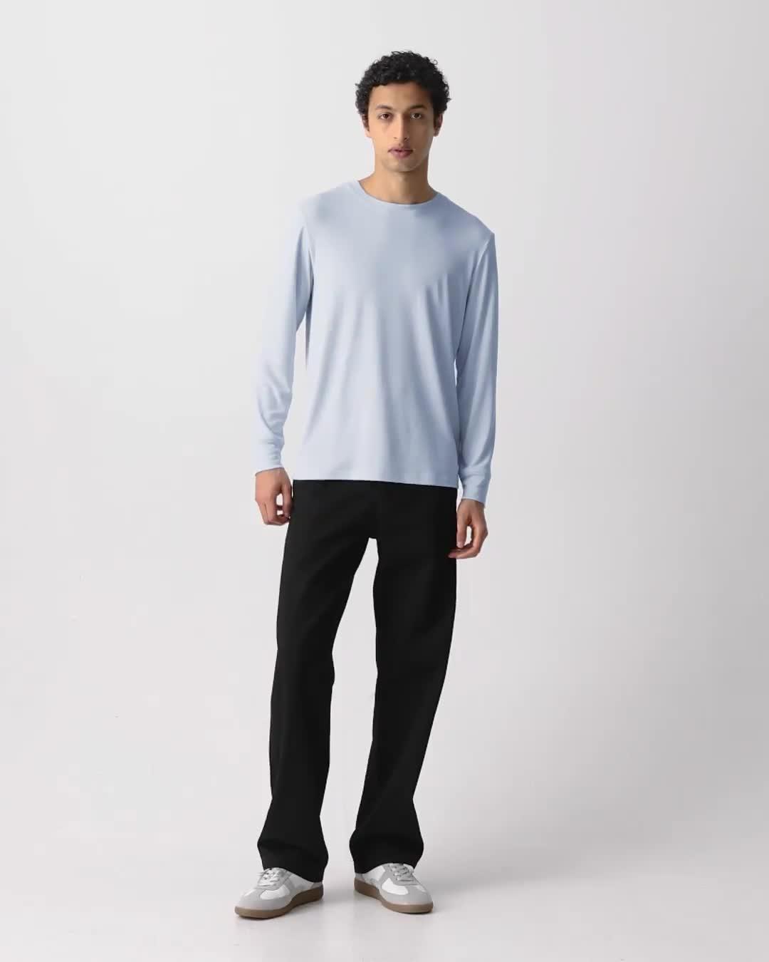 Essential Long-Sleeve Tee in Anemone Modal Jersey