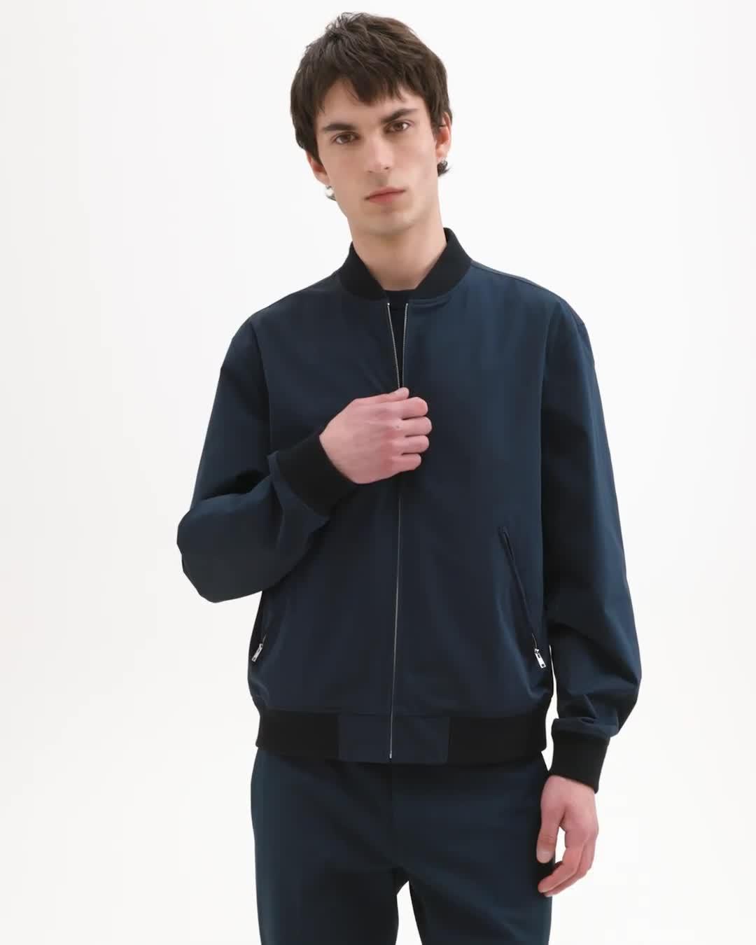 Tailored Bomber Jacket in Foundation Twill