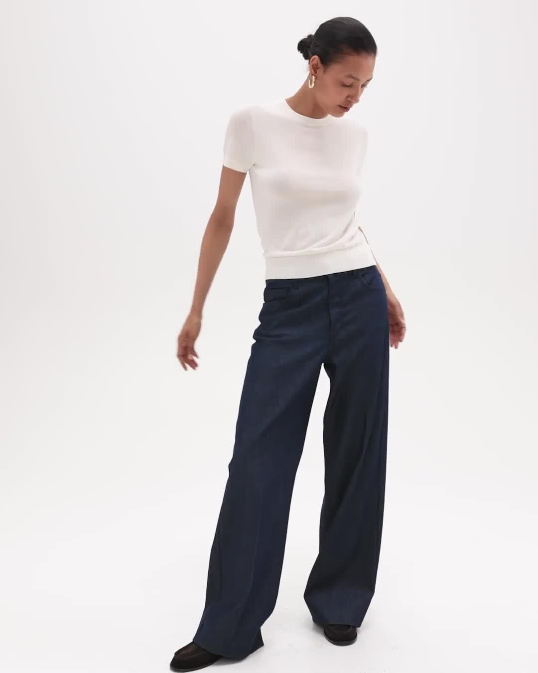 Straight-Leg 5-Pocket Pant in Denim