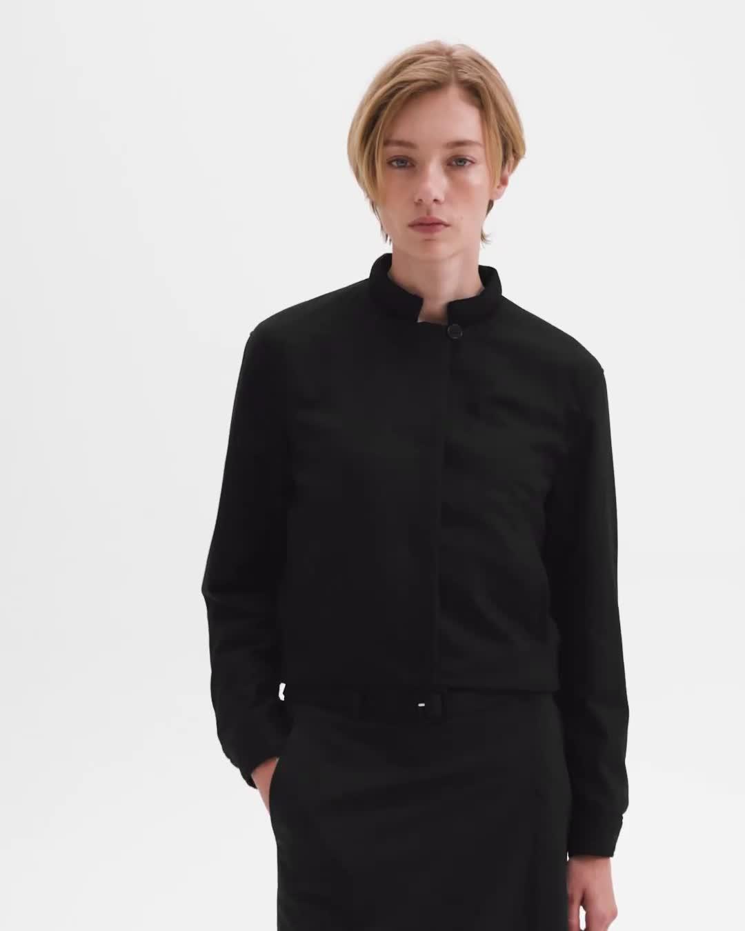 柔らかい Stretch Flannel Cropped Jacket | Theory シャツ+ブラウス(半袖+袖なし)