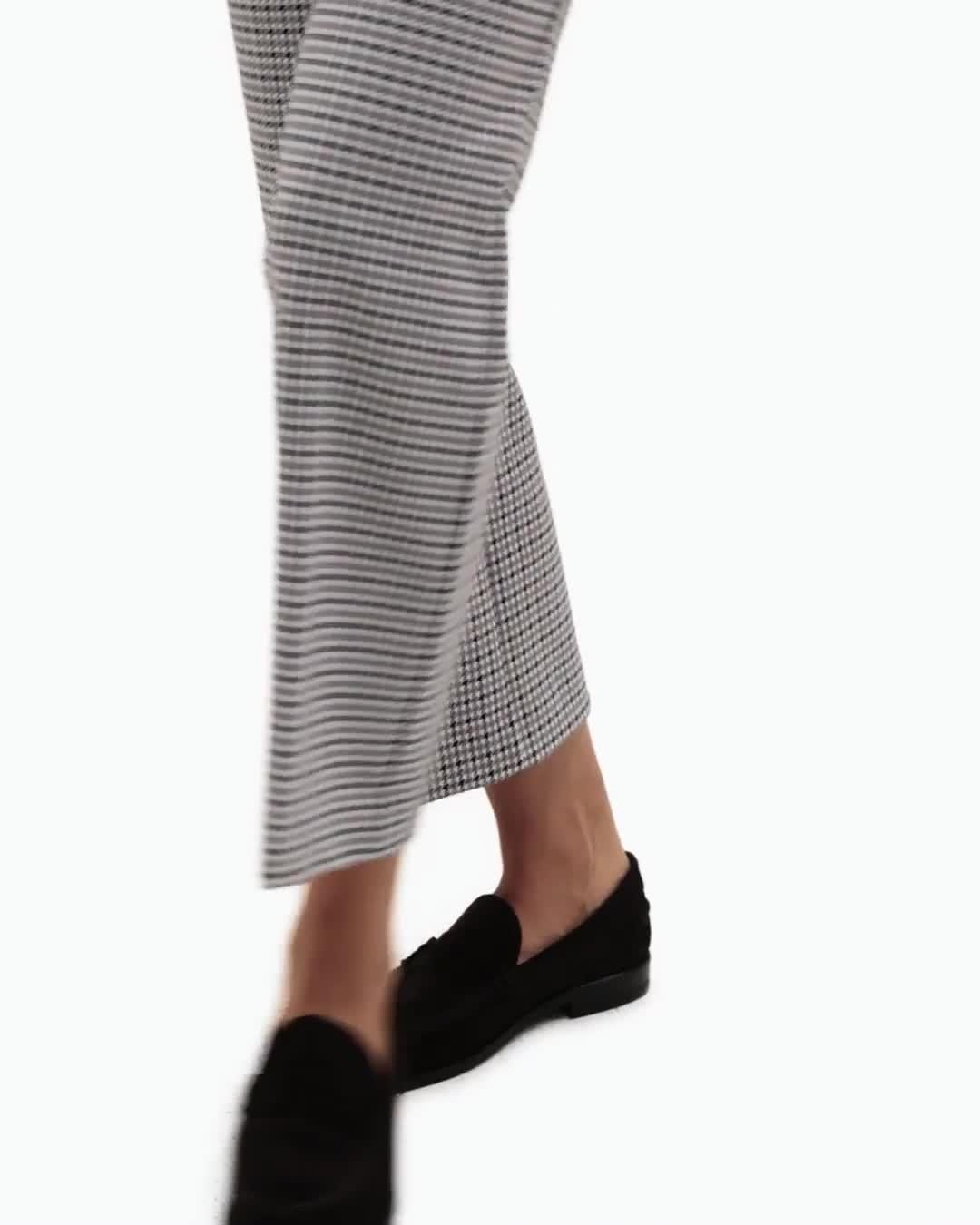 Kick Pant in Stretch Houndstooth Knit